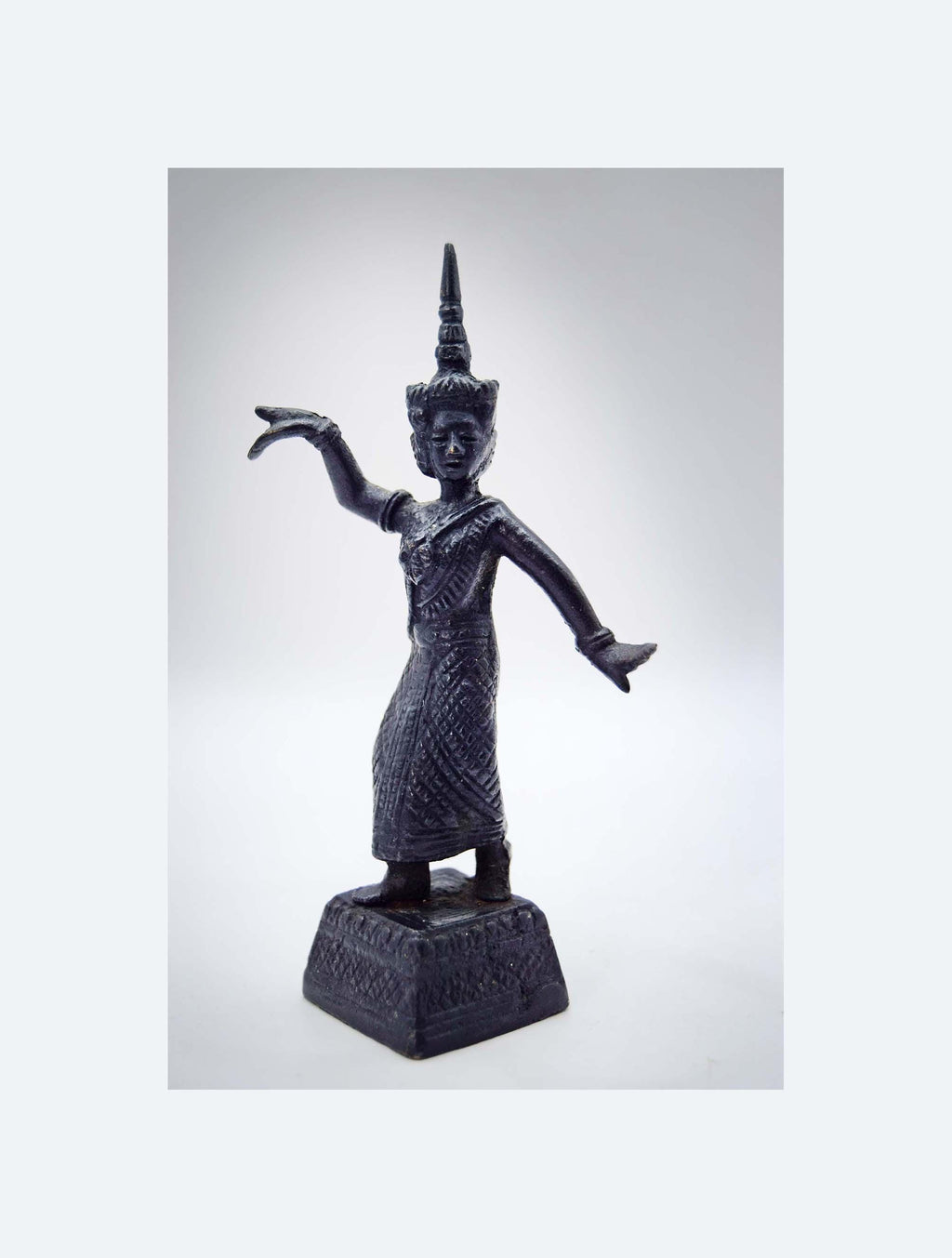 Vintage Bronze Khon Thai Siamese Temple Dancer c1950s