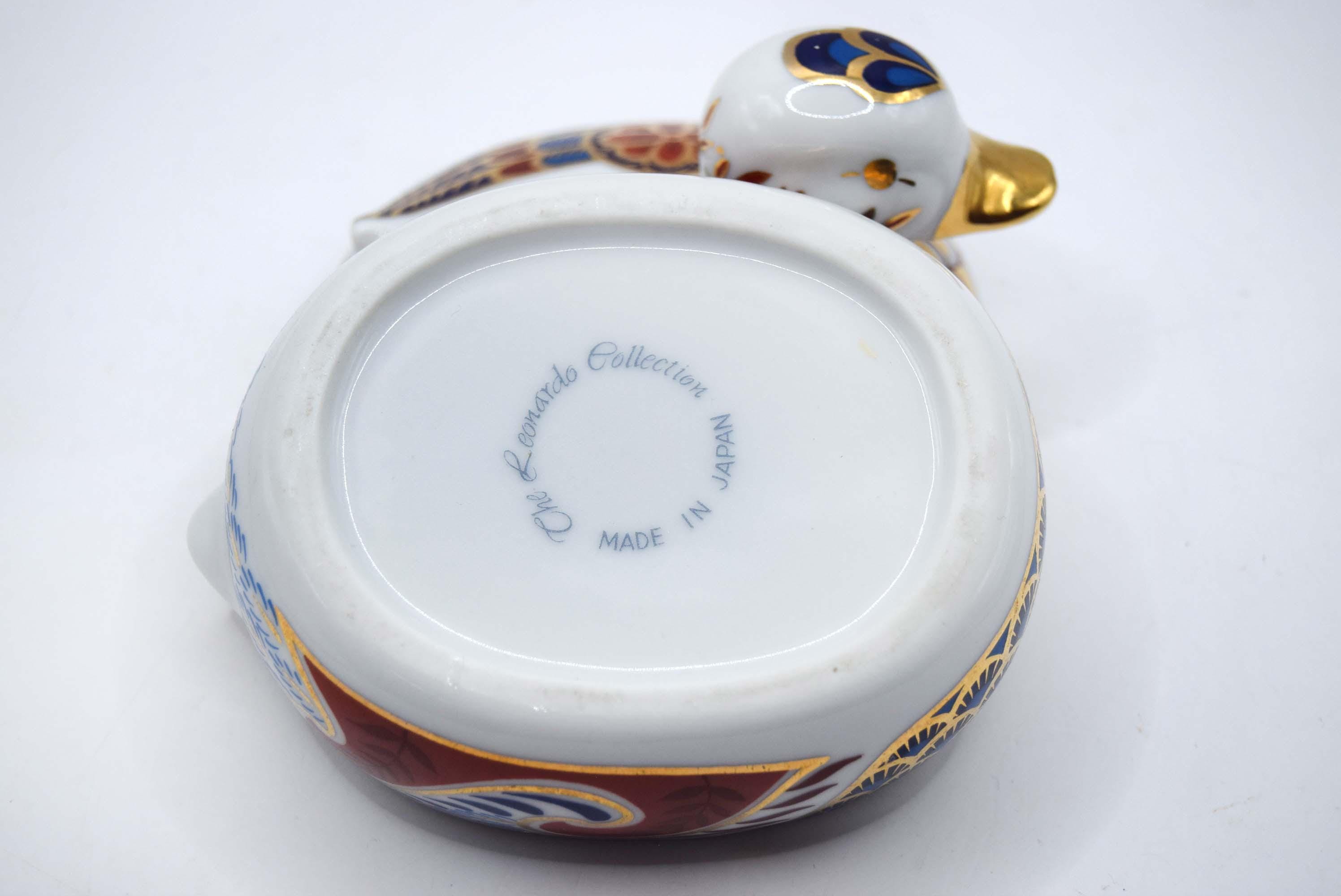 Imari Porcelain Duck Trinket Box â€“ Leonardo Collection, Made in Japan