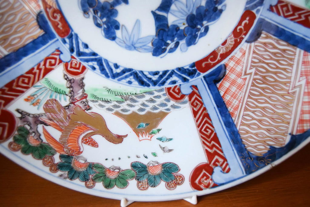 Large 14.5" Antique Japanese Imari Charger â€“ Pristine Meiji Period (1868-1912)