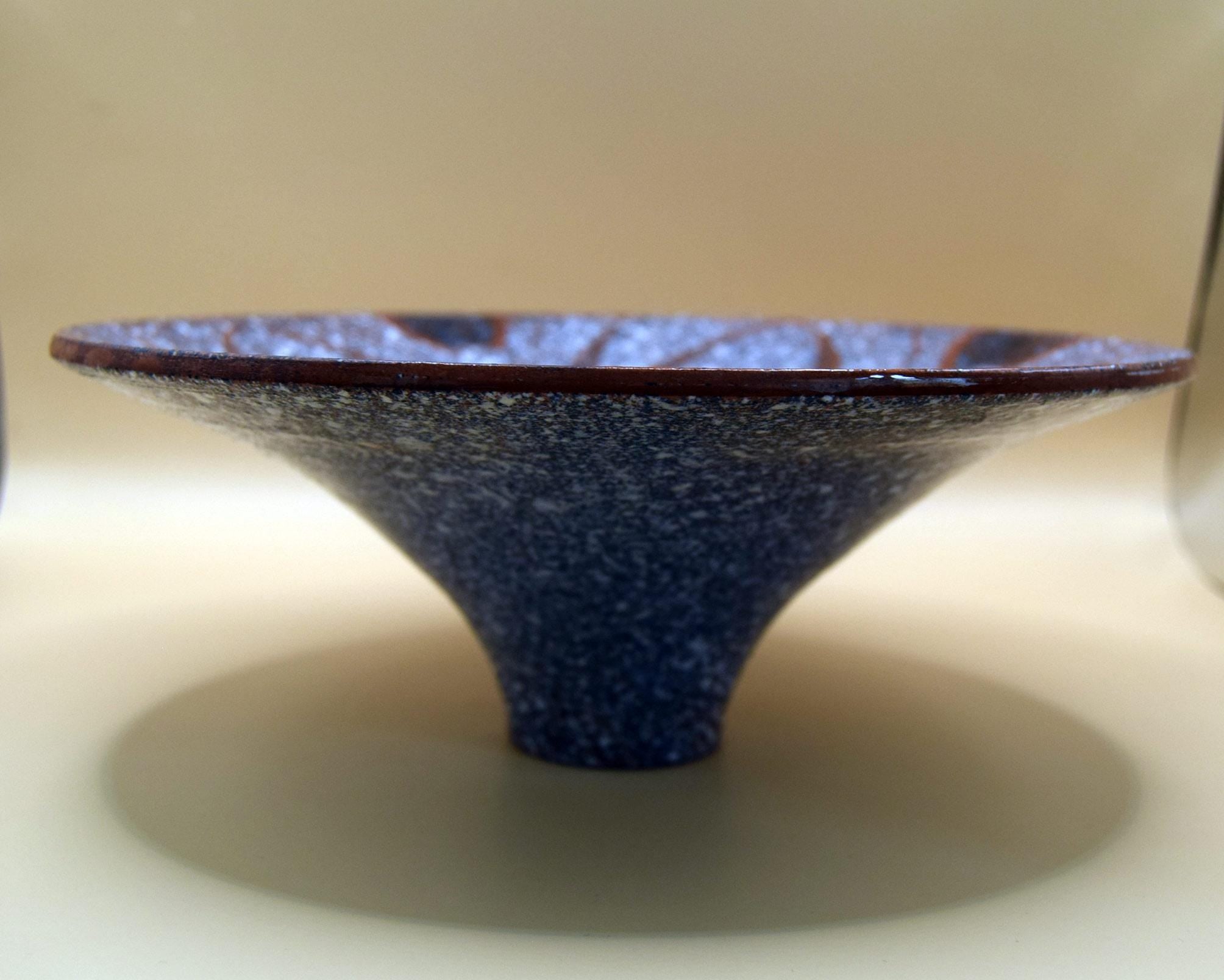 Rare Signed Footed Bowl English Studio Pottery