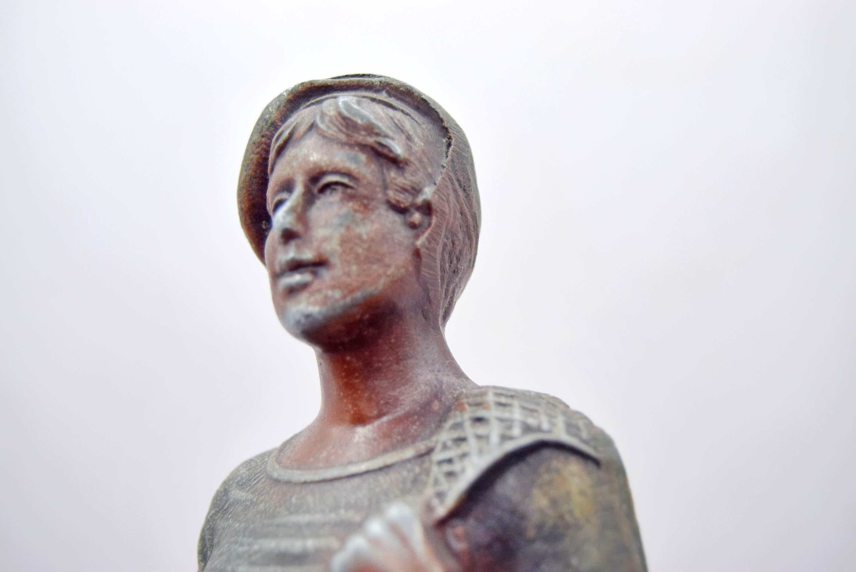 Late 19thC 'Pecheur' French Spelter Figurine - Fisherman - Height 11.5"