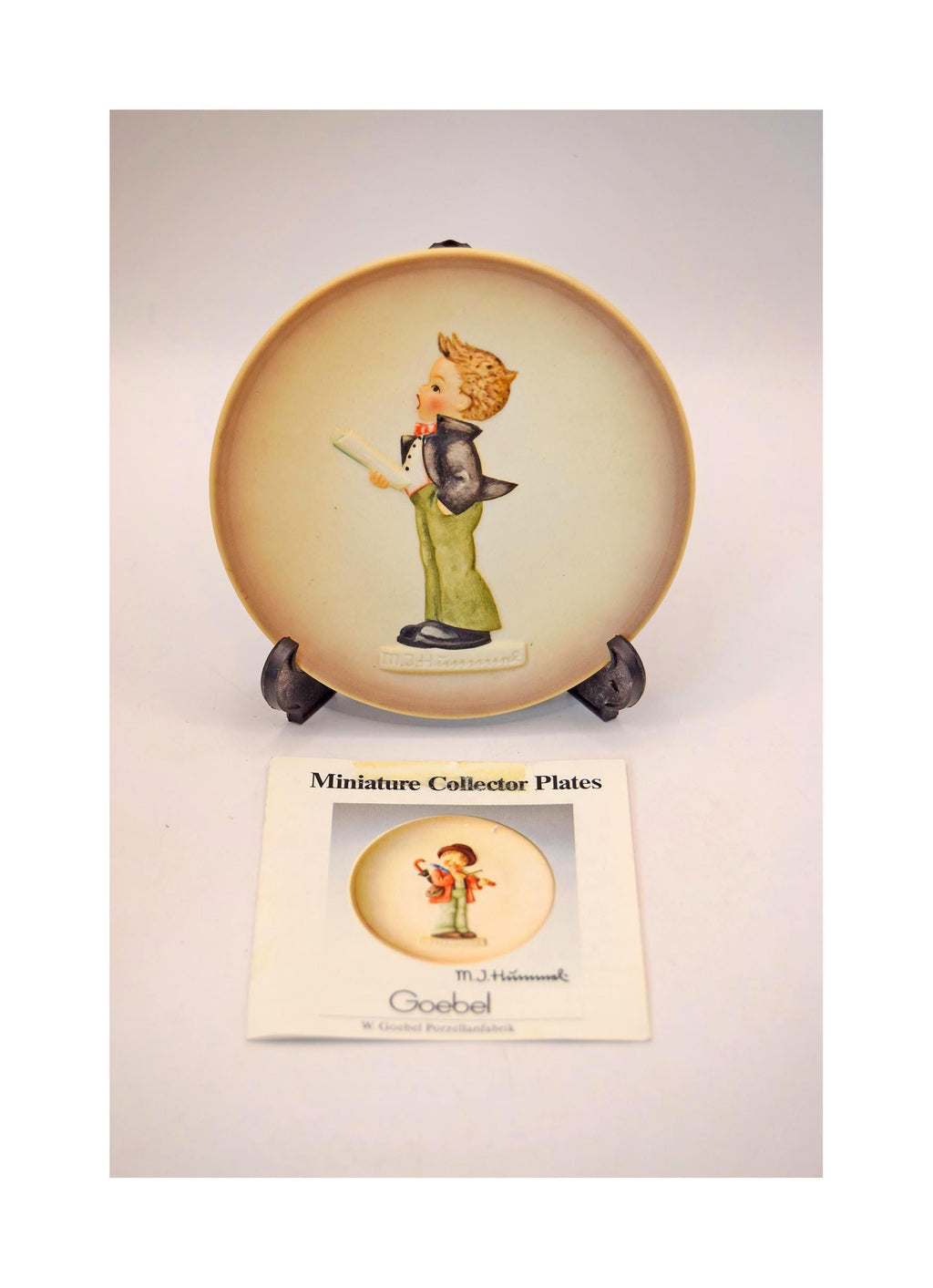 GOEBEL Hummel Collector Plate Singing Boy Soloist 1986 Decorative Collectible 3rd Edition | Miniature plate
