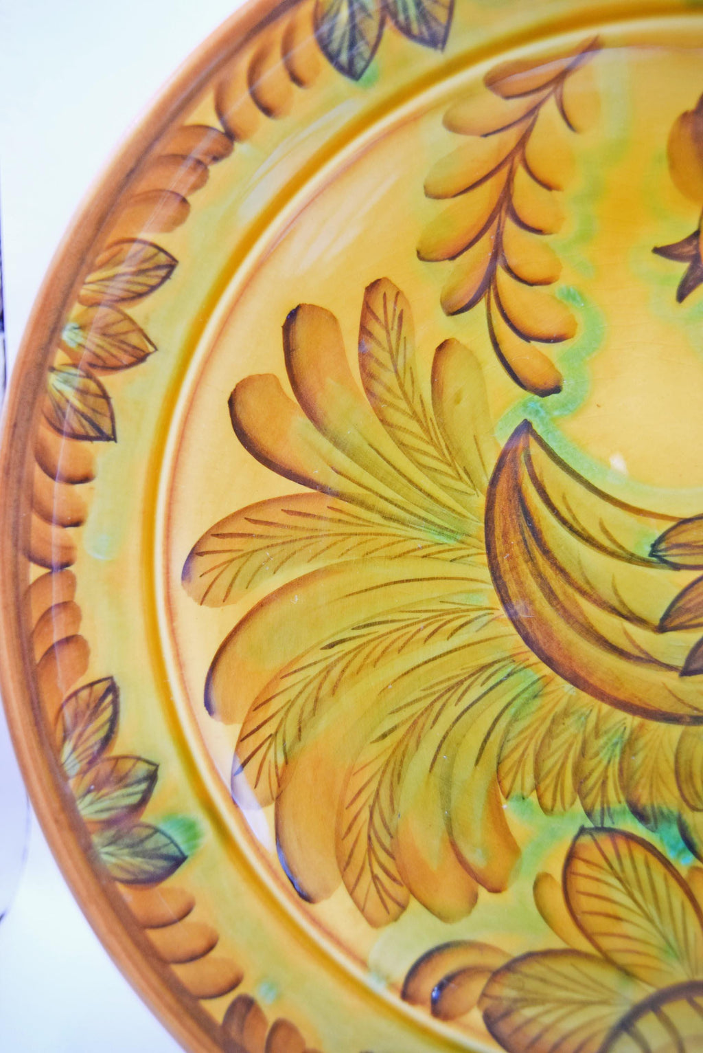 Large Vintage Soviet Faience Plate, Konakovsky Factory, USSR, Mid-20th Century