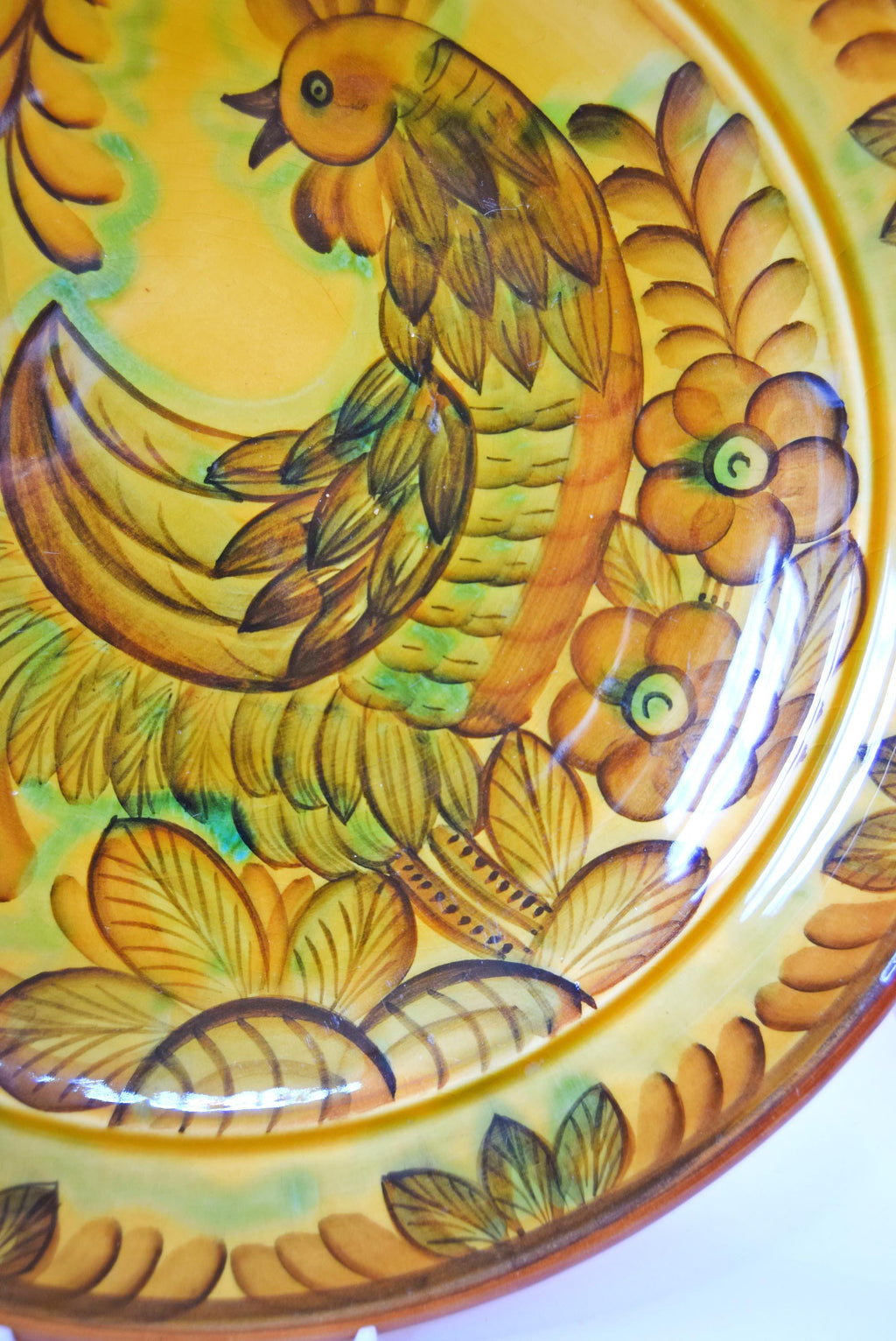 Large Vintage Soviet Faience Plate, Konakovsky Factory, USSR, Mid-20th Century