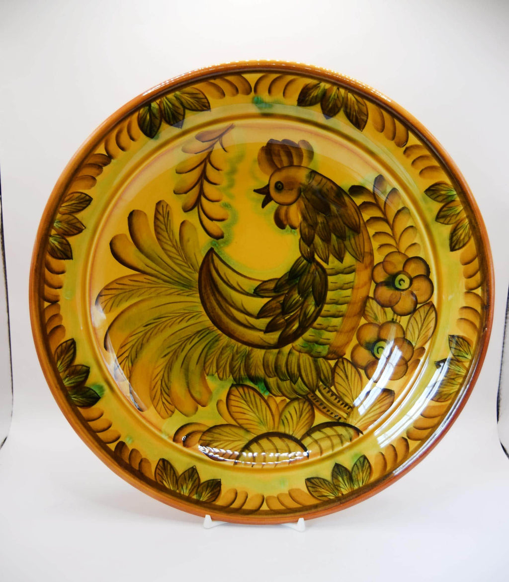 Large Vintage Soviet Faience Plate, Konakovsky Factory, USSR, Mid-20th Century