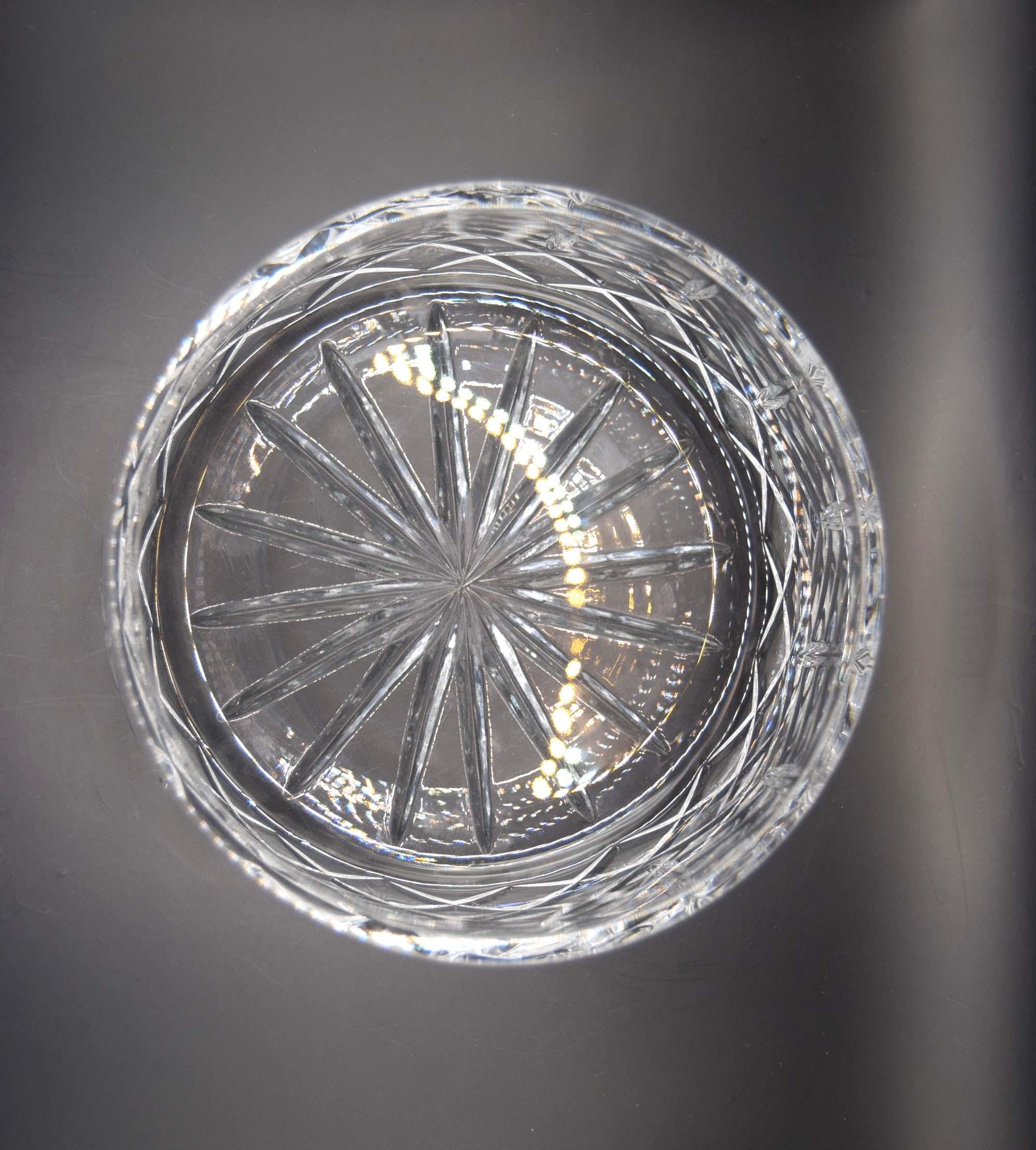 Vintage Bohemia Ascot Fine Cut Lead Crystal Bowl - Original Box - New Old Stock