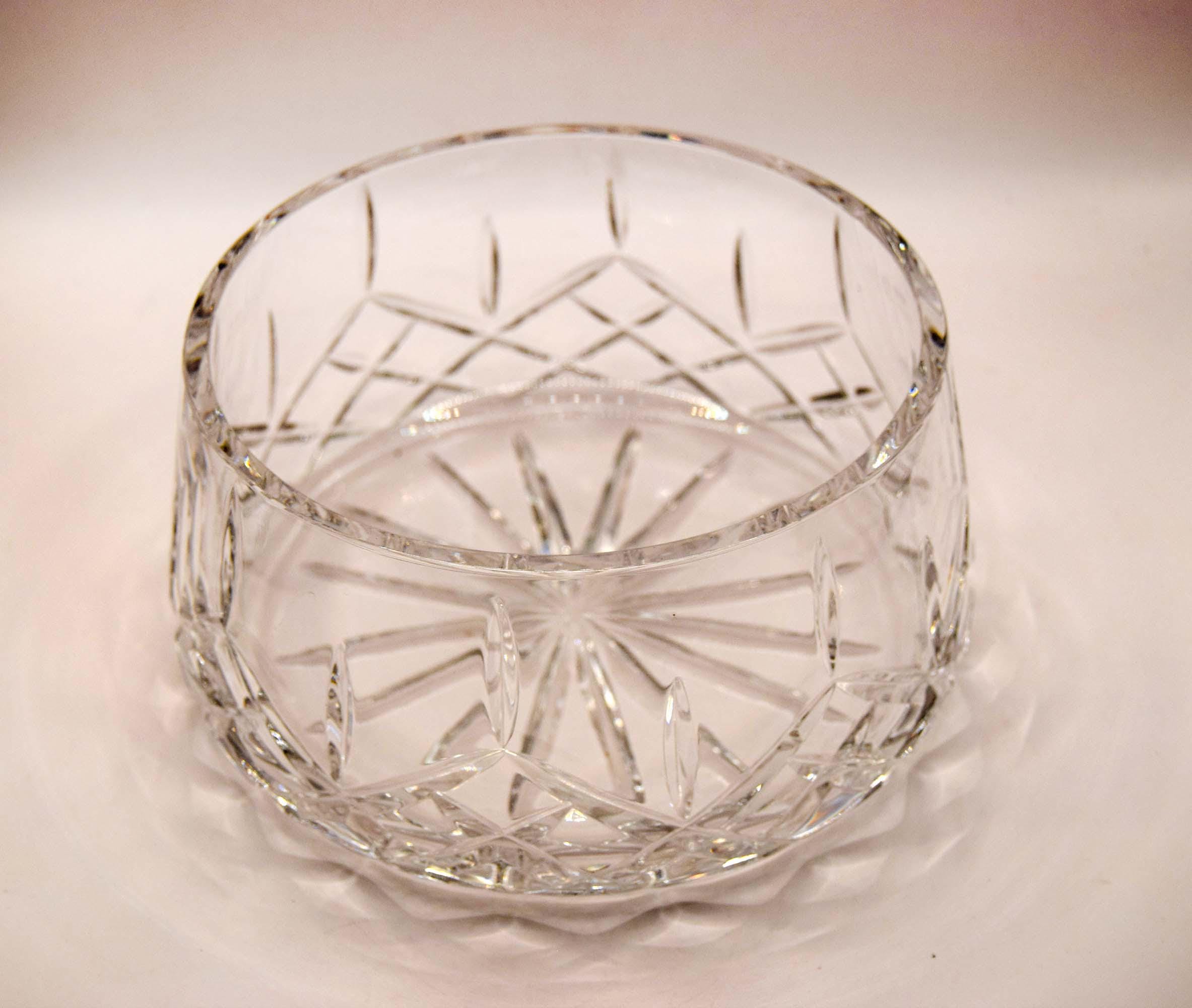 Vintage Bohemia Ascot Fine Cut Lead Crystal Bowl - Original Box - New Old Stock