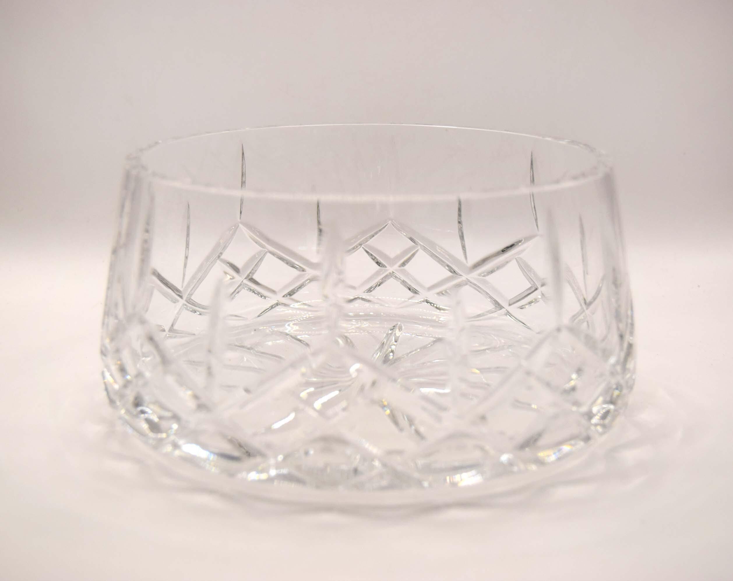 Vintage Bohemia Ascot Fine Cut Lead Crystal Bowl - Original Box - New Old Stock