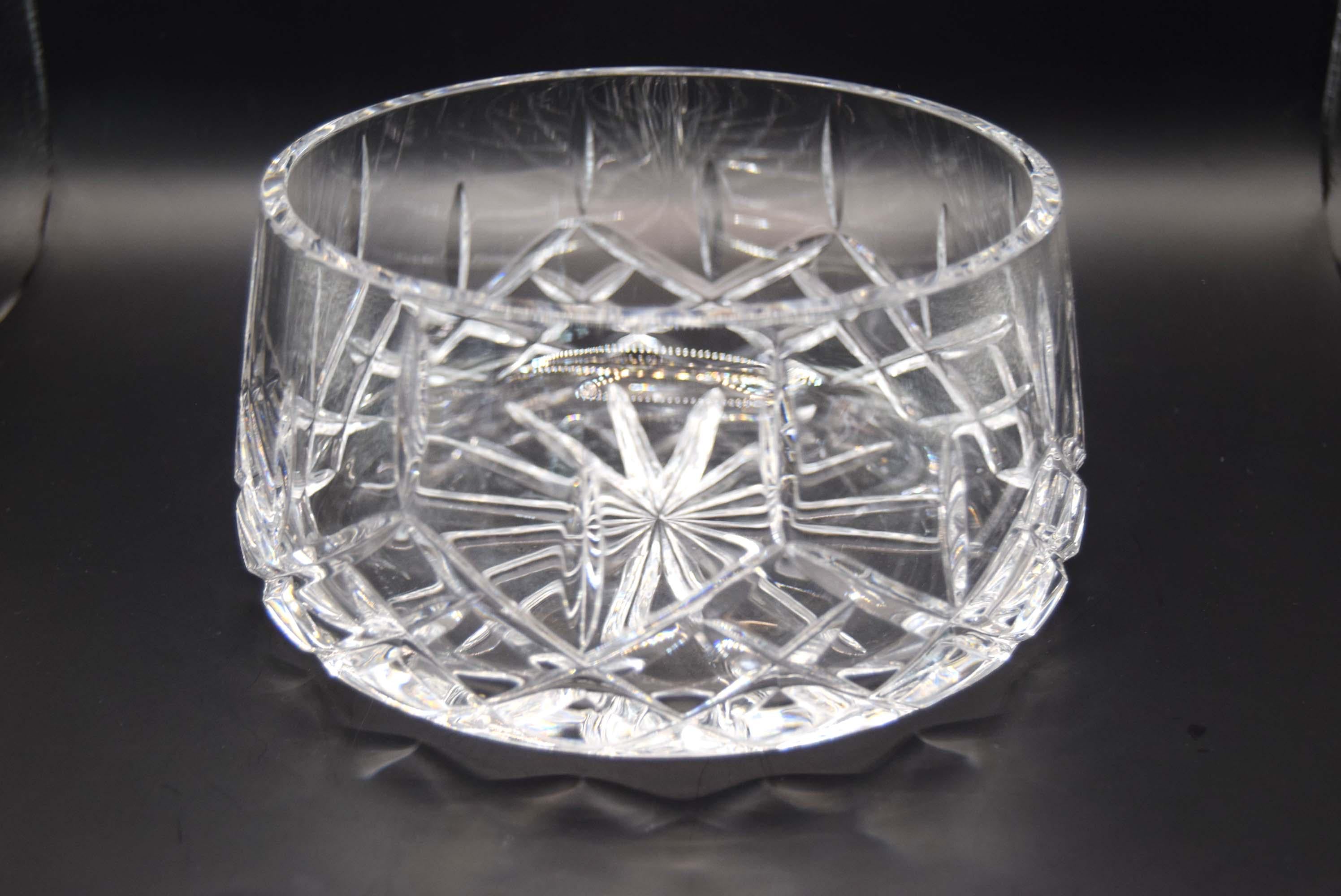 Vintage Bohemia Ascot Fine Cut Lead Crystal Bowl - Original Box - New Old Stock