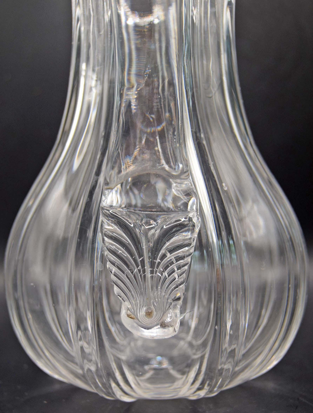 Antique William IV Ribbed Glass Water Jug, c.1830 - Hand-Blown Georgian Era