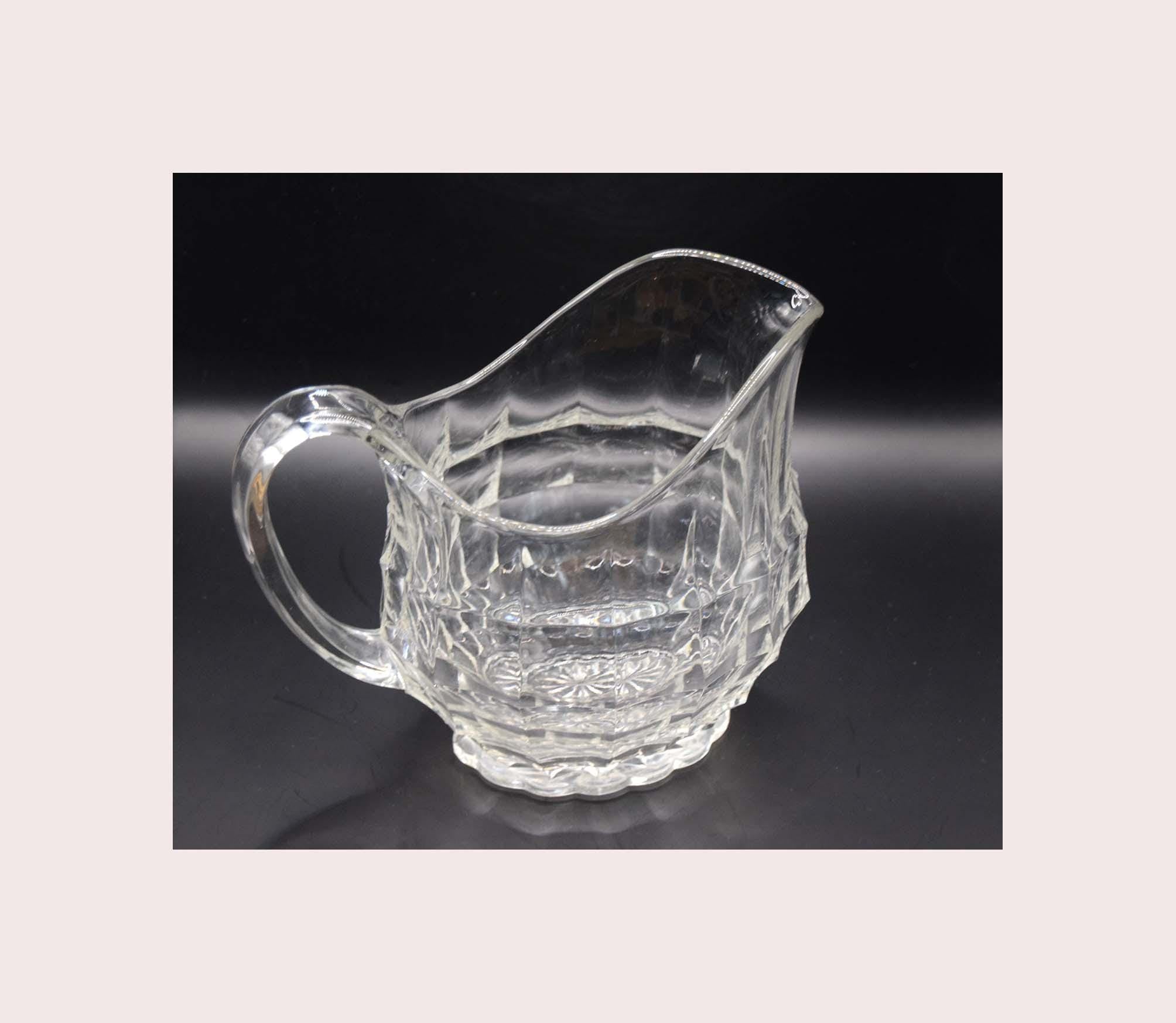 Vintage Art Deco Davidson Jacobean Pressed Glass Water Jug – Large and Heavy