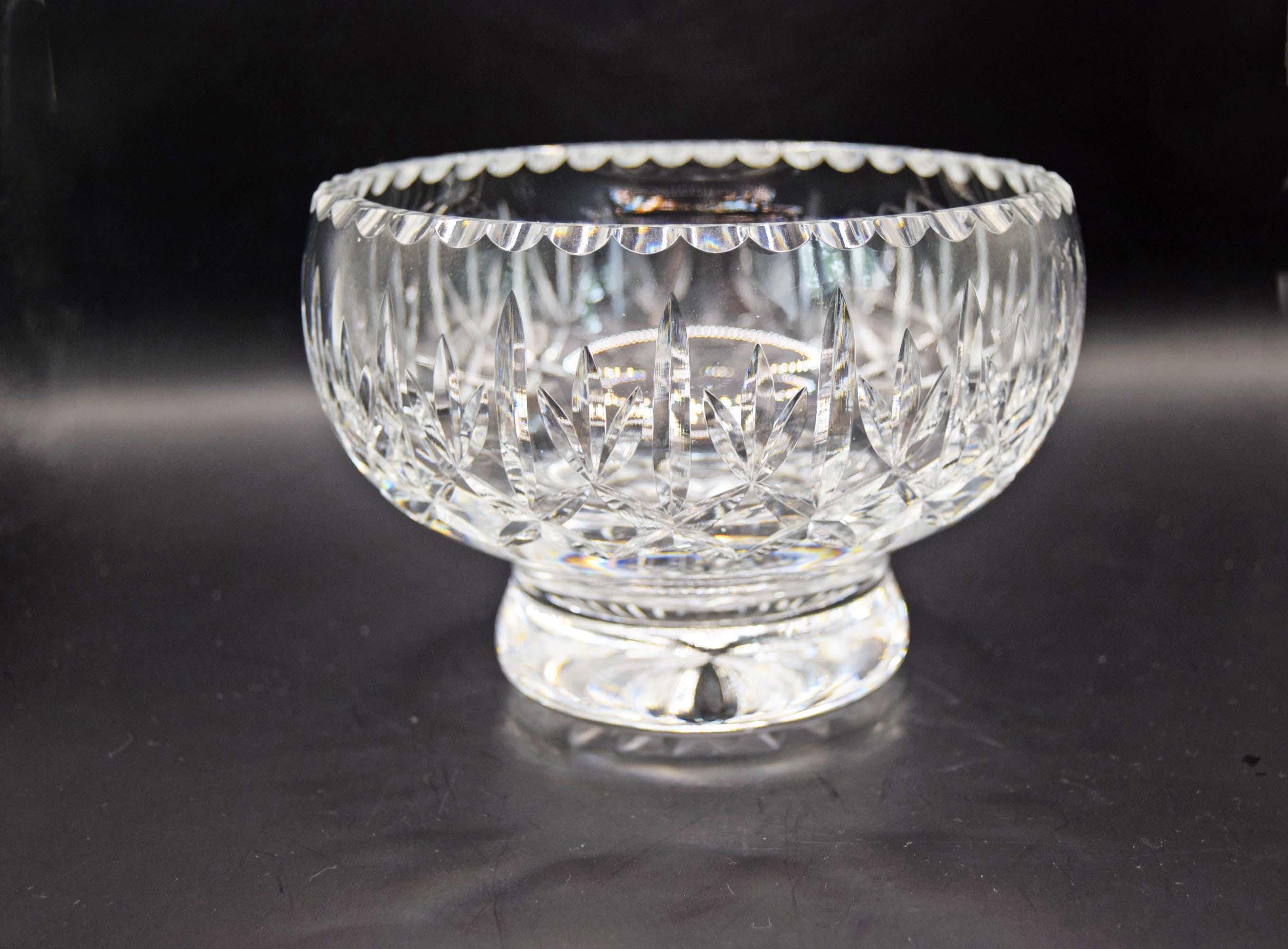 Waterford Crystal Killarney Lead Crystal Bowl - 1.5kgs - Heavy Irish Glass