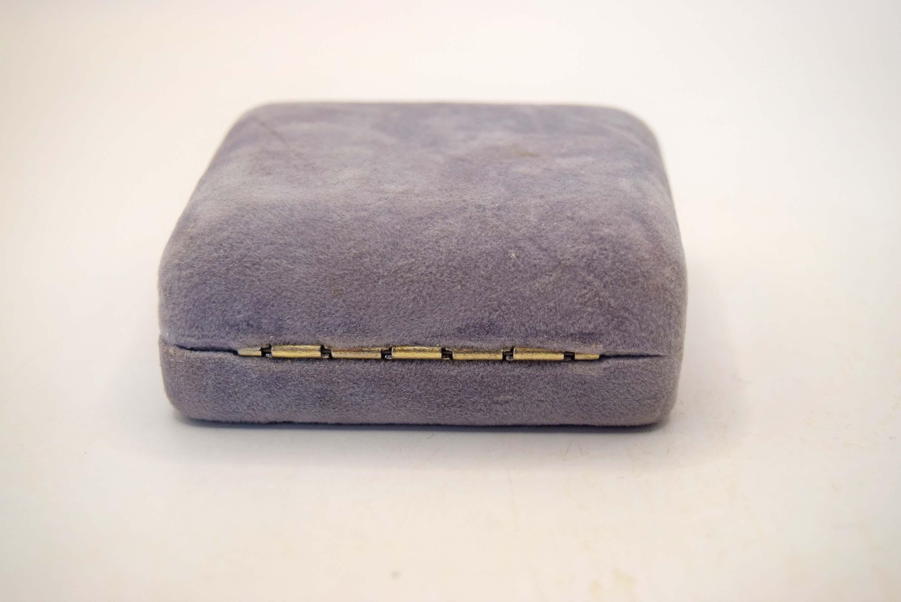 Vintage Charles Rose Fine Bone China Violet Brooch with Original Velvet Box.