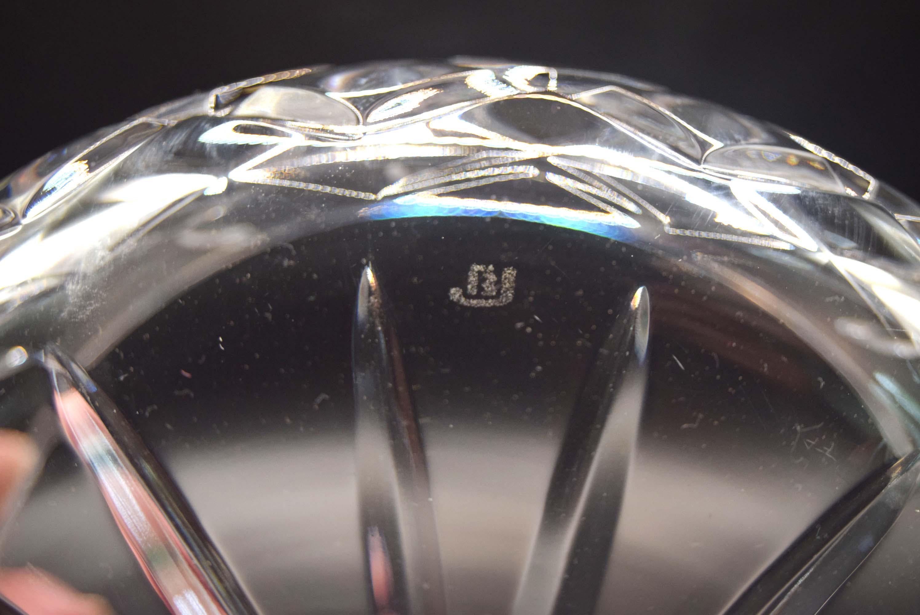 Vintage Bohemia Ascot Fine Cut Lead Crystal Bowl - Original Box - New Old Stock