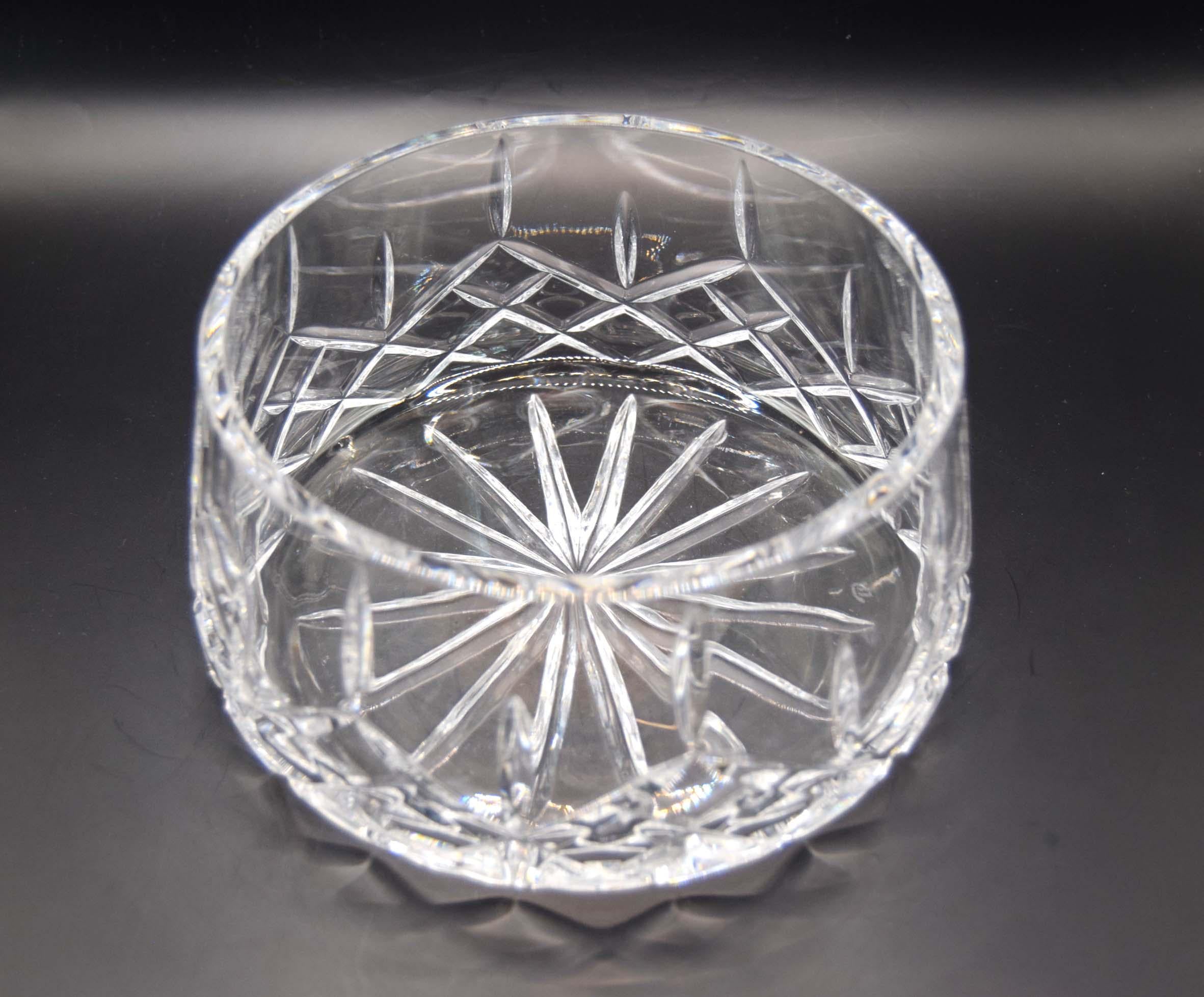 Vintage Bohemia Ascot Fine Cut Lead Crystal Bowl - Original Box - New Old Stock