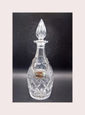 Heavy  Crystal “Georgian“ Wine Spirit Decanter 12" High with Silver Plated Label