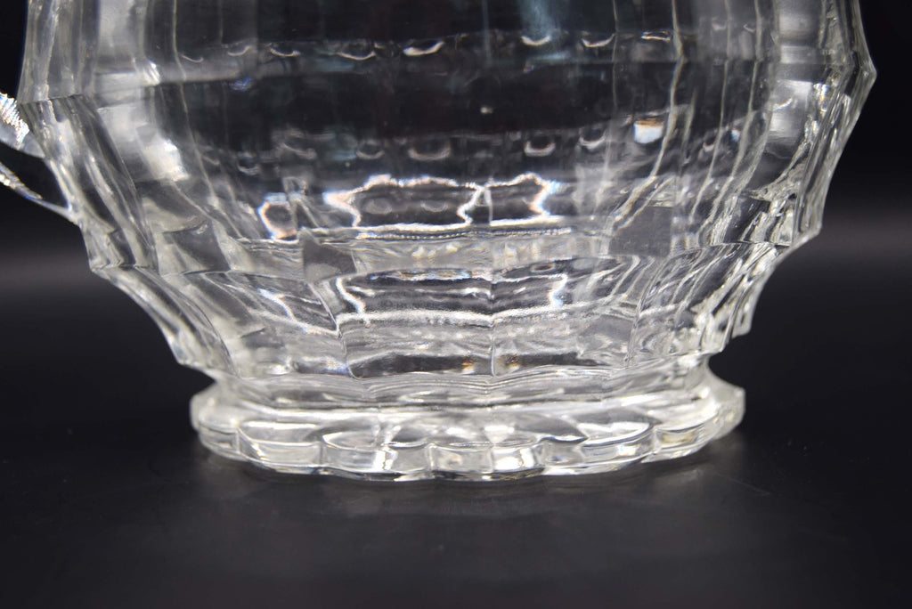 Vintage Art Deco Davidson Jacobean Pressed Glass Water Jug Large and Heavy