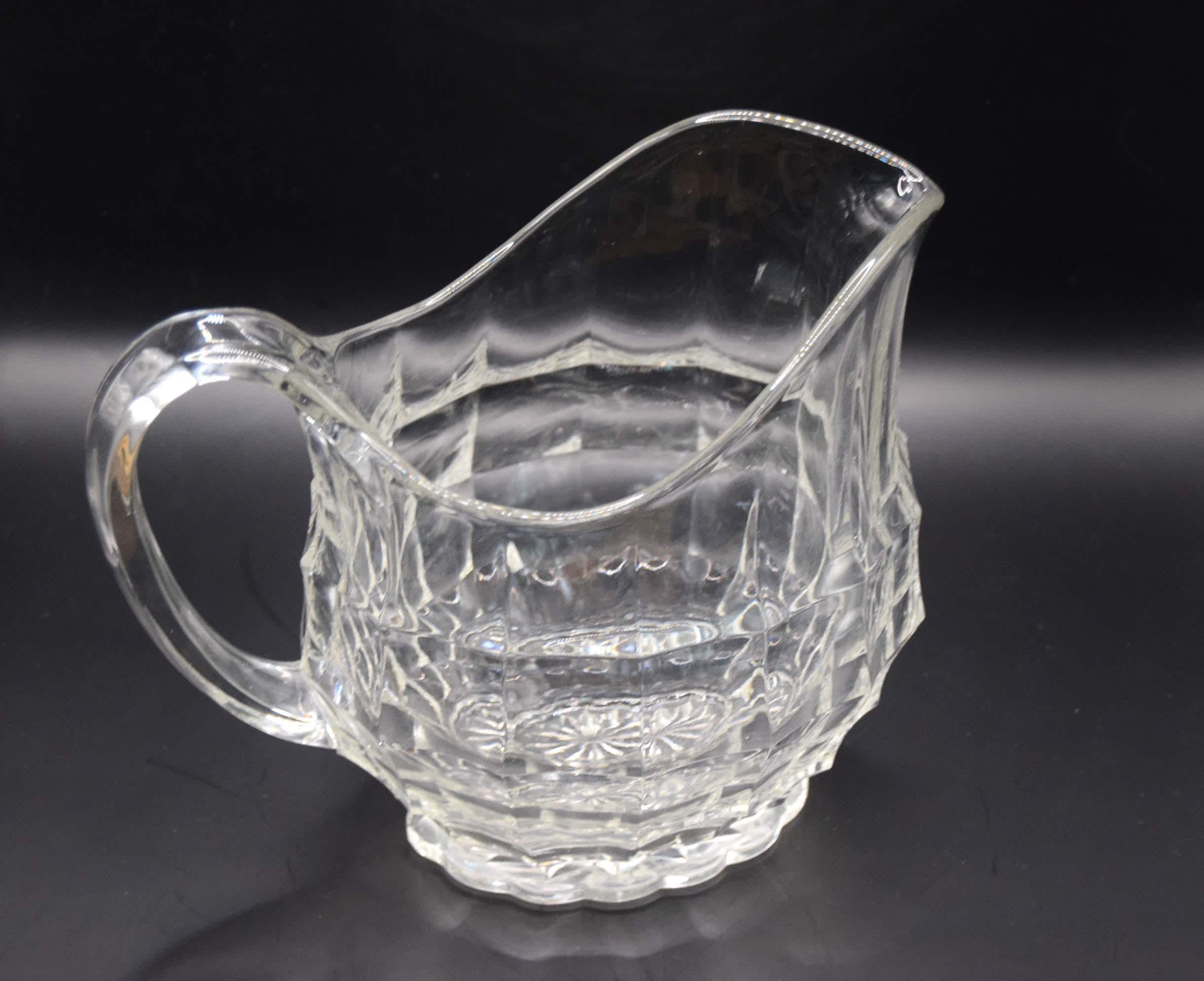 Vintage Art Deco Davidson Jacobean Pressed Glass Water Jug – Large and Heavy