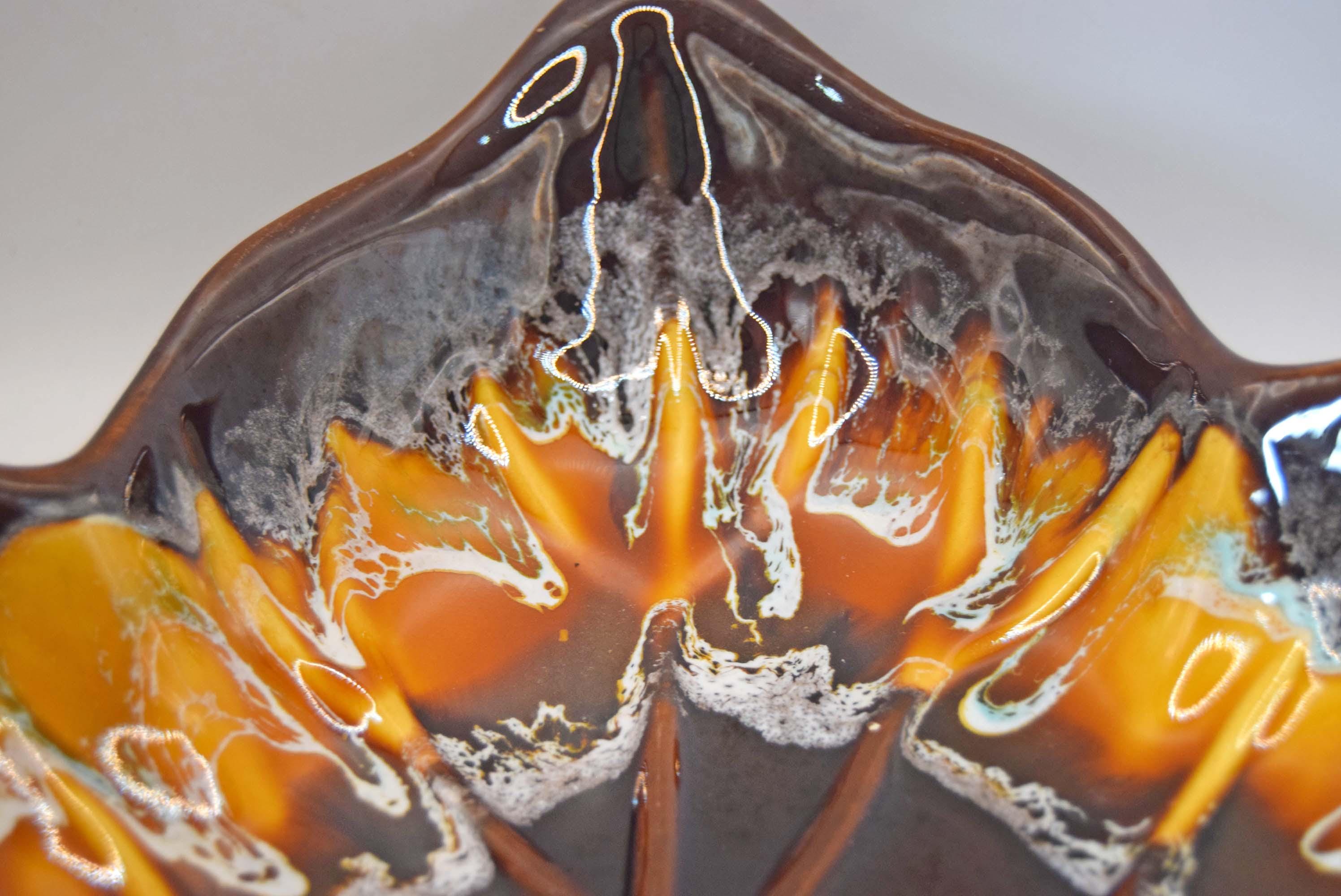 Vintage Céramique Fady Vallauris Leaf Dish – French Retro - Ecume de Mer Glaze