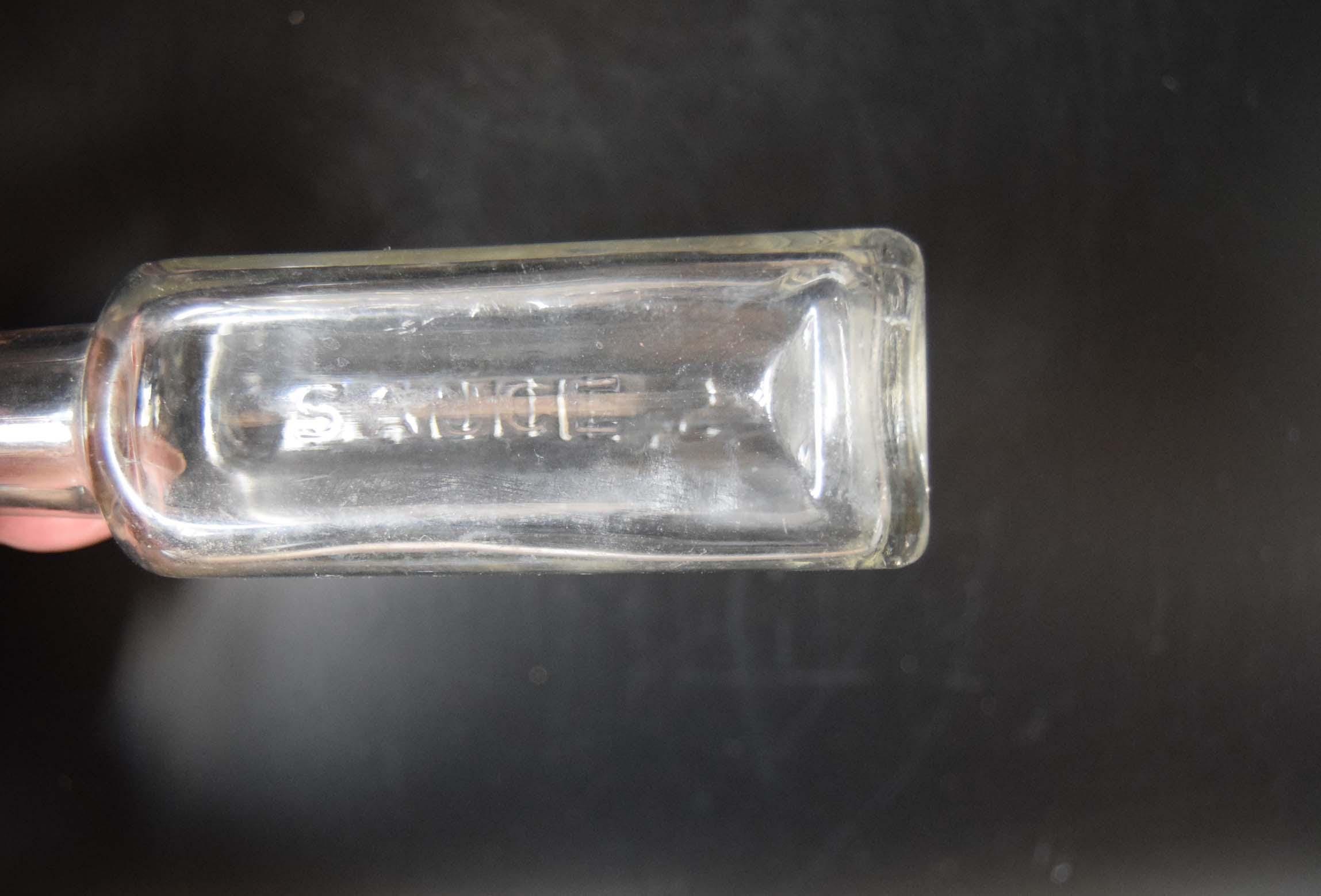 6 Antique Bottle including Mint 1930s Cork Top Daddies Sauce Bottle - ABC 4 base