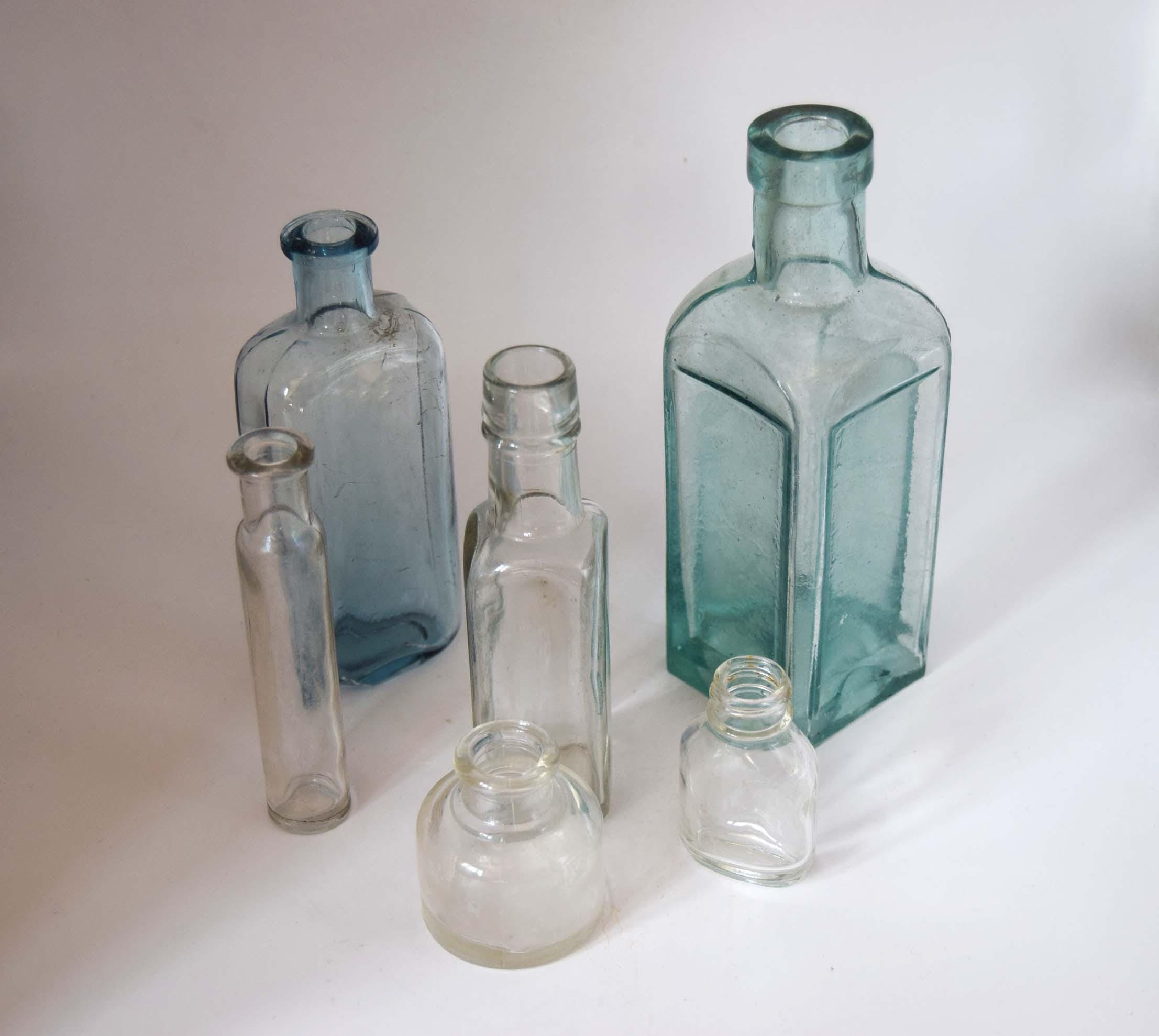 6 Antique Bottle including Mint 1930s Cork Top Daddies Sauce Bottle - ABC 4 base