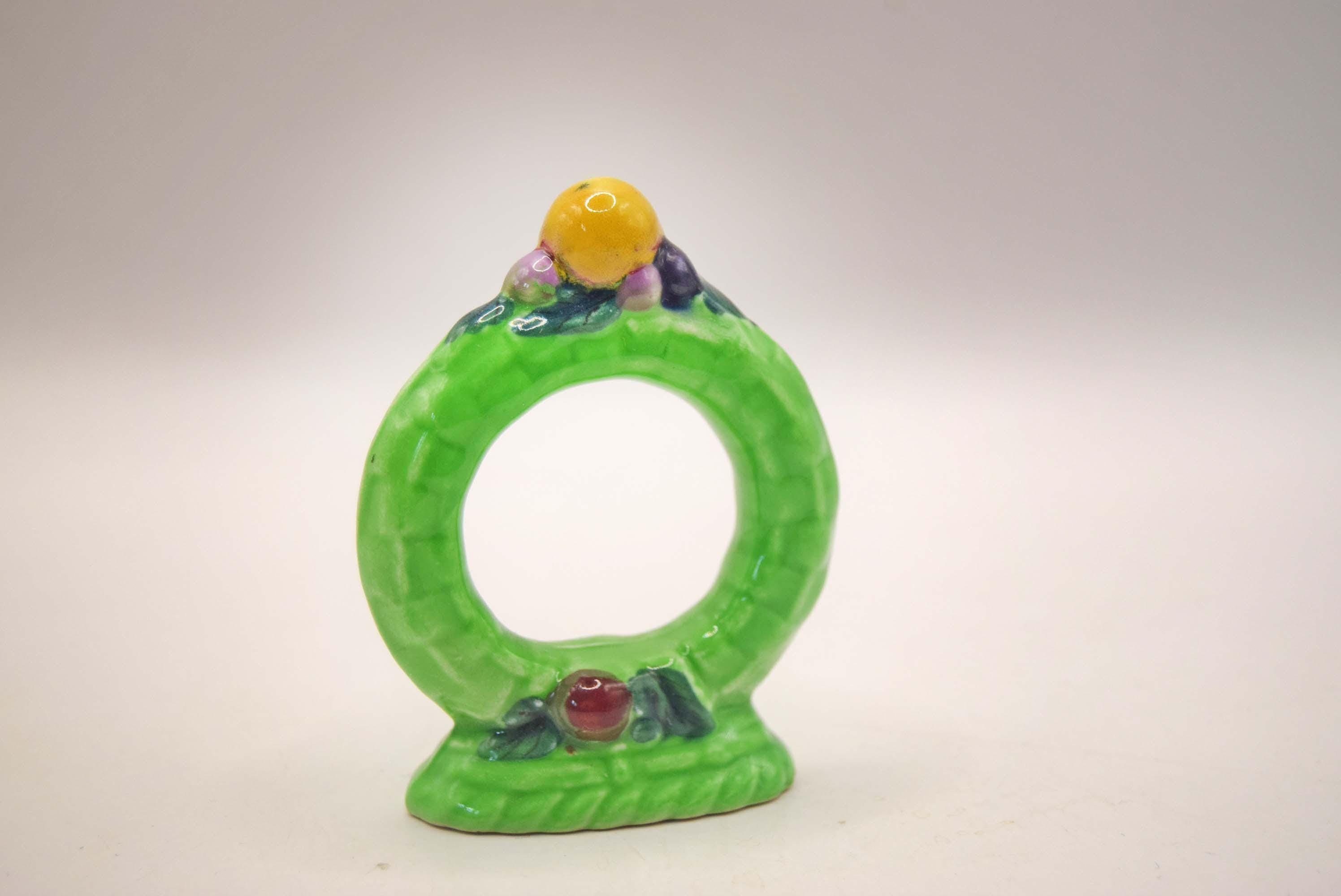 Very Rare Carlton Ware  Fruit Basket  Napkin Ring | 1935 Art Deco | Mint