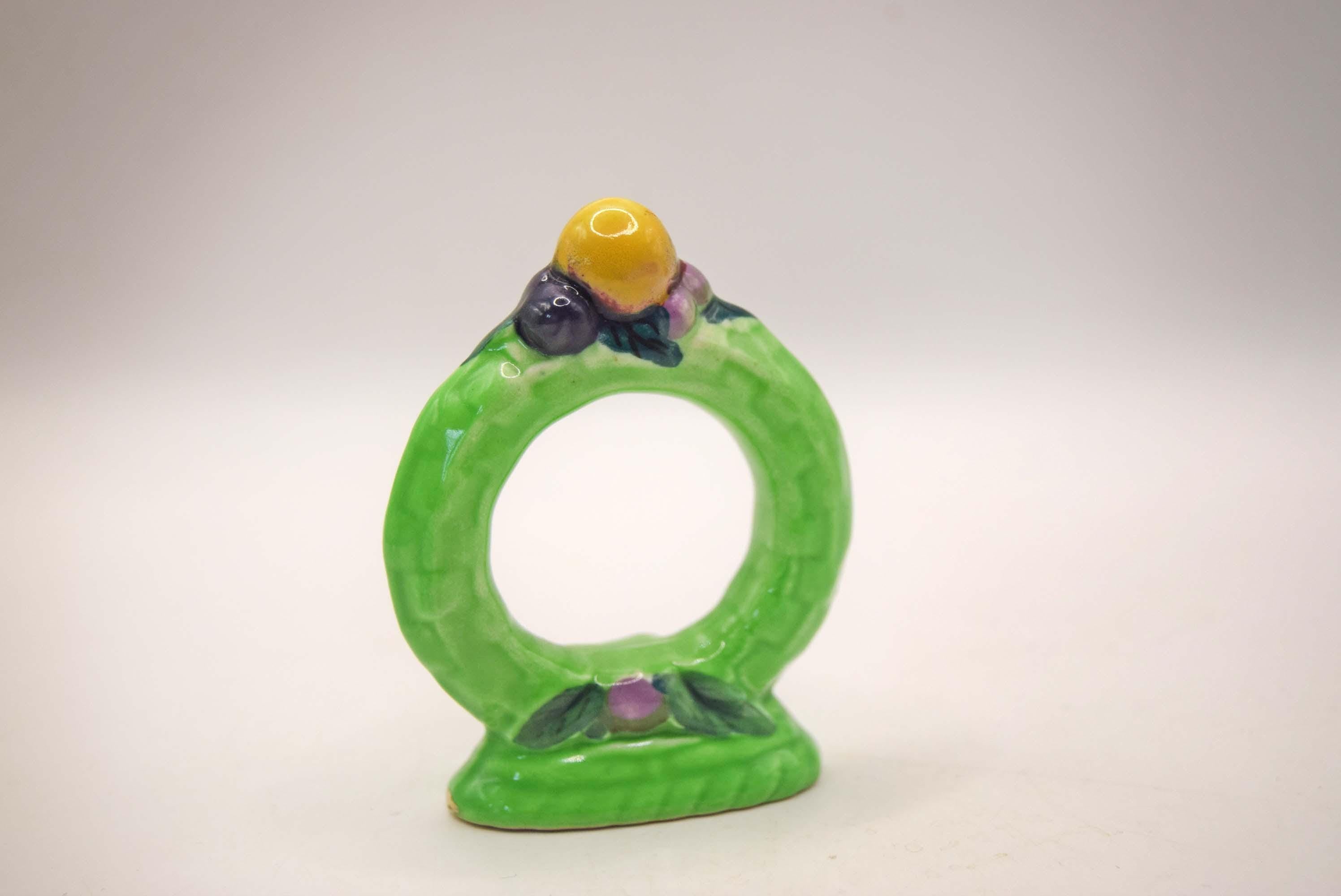 Very Rare Carlton Ware  Fruit Basket  Napkin Ring | 1935 Art Deco | Mint