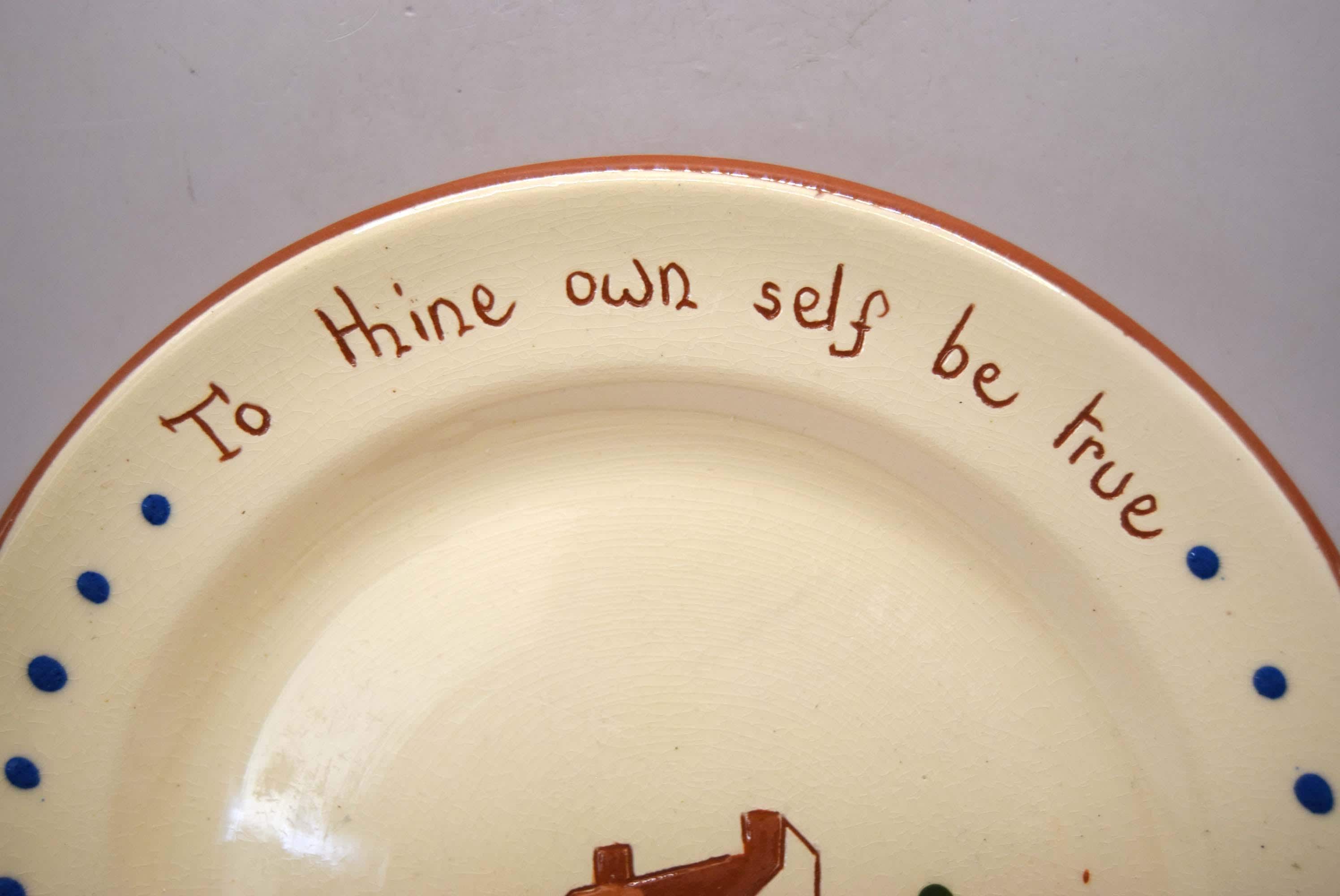 Dartmouth Pottery motto ware plate