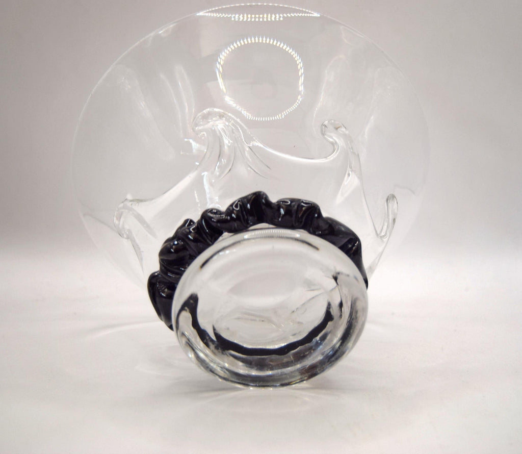 Vintage Daum France Crystal Sorcy Dessert Fruit Bowl, 17.5cm diameter. VGC