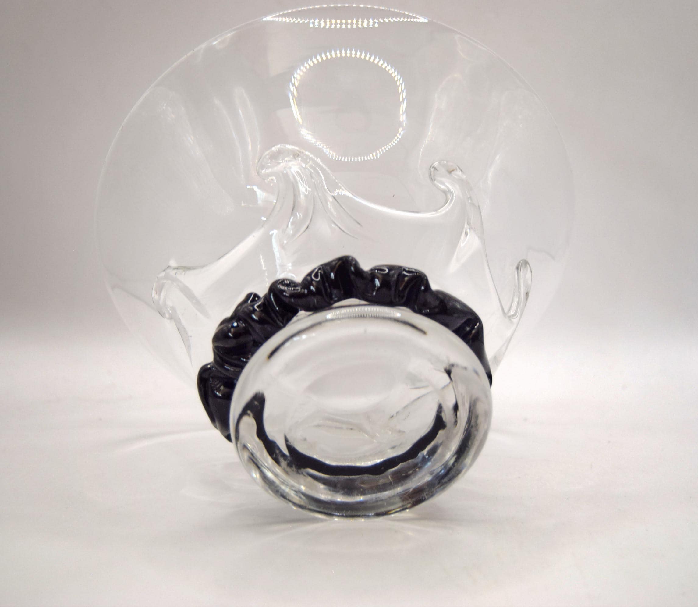 Vintage Daum France Crystal Sorcy Dessert Fruit Bowl, 17.5cm diameter. VGC
