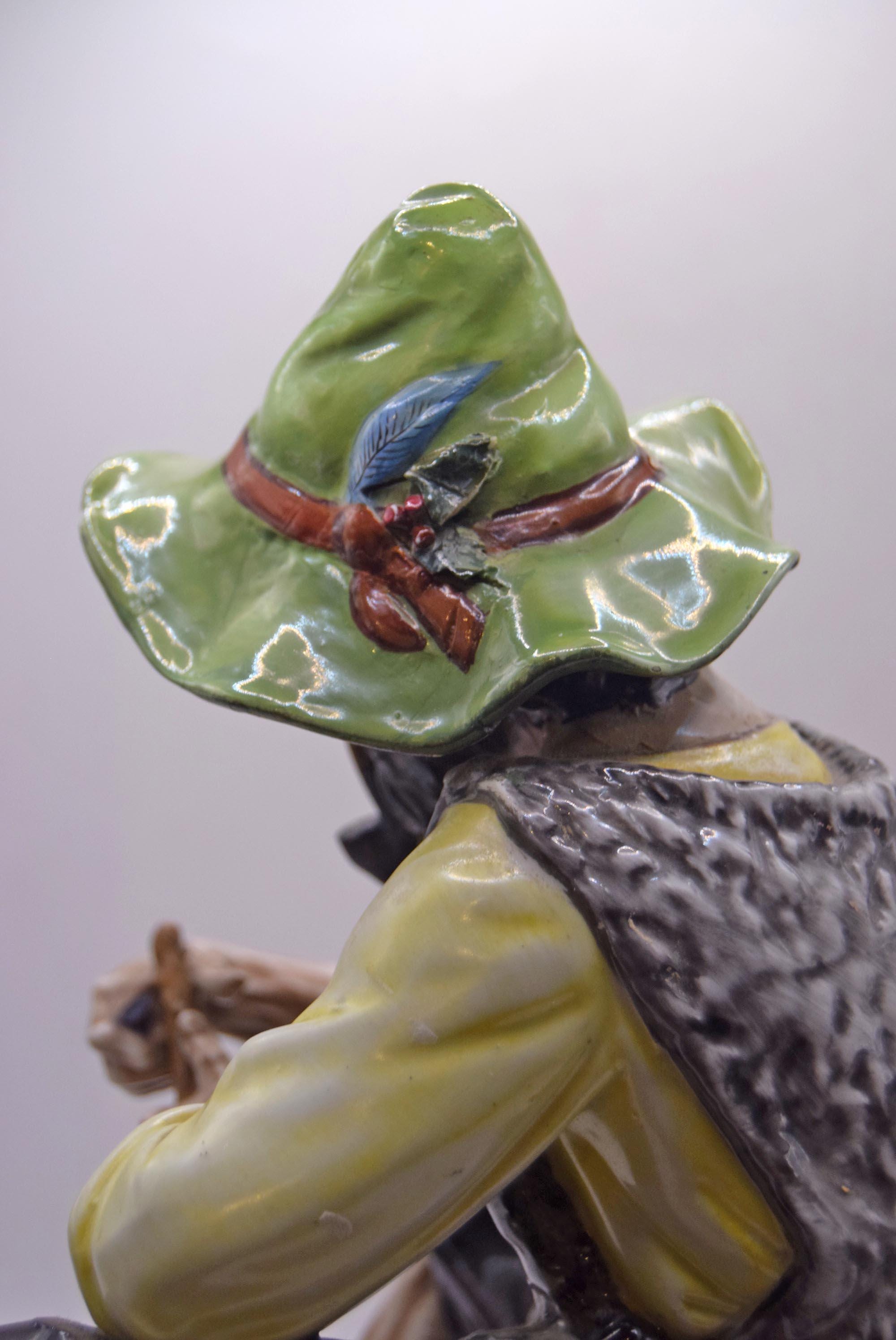 Vintage Sandizell Dresden Porcelain Shepherd Figurine 11.5" - Rare find