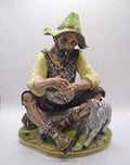 Vintage Sandizell Dresden Porcelain Shepherd Figurine 11.5" - Rare find