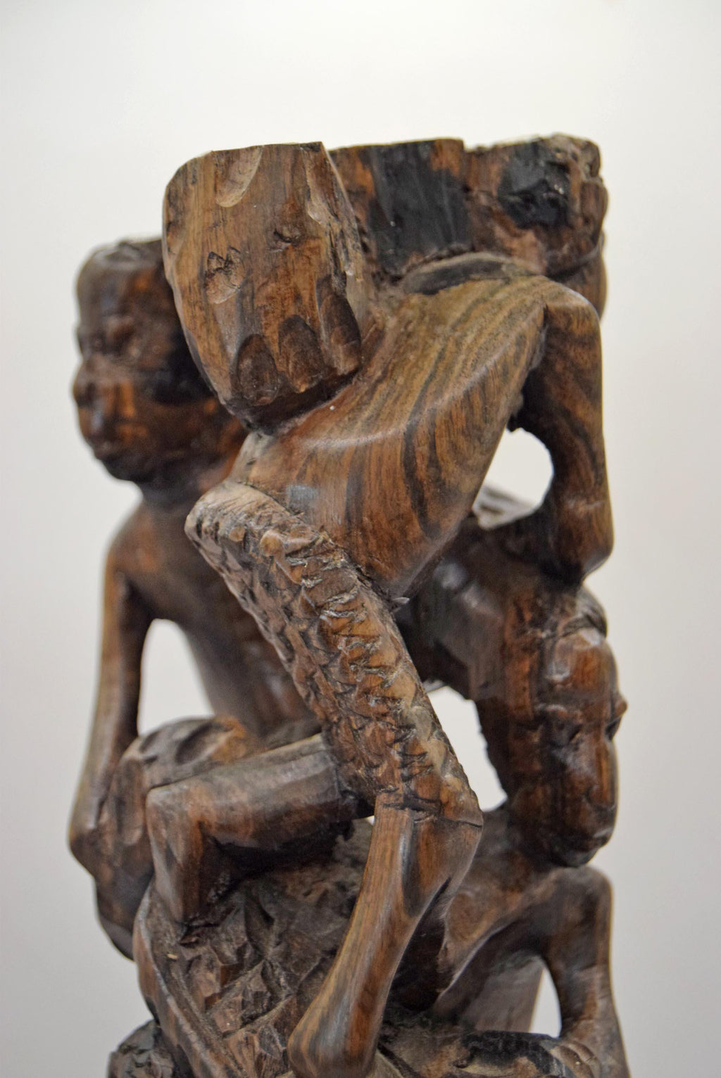 Vintage Makonde Tree of Life Sculpture | Hand Carved African Hard Wood Ujamaa