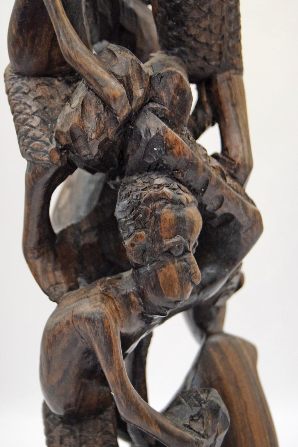 Vintage Makonde Tree of Life Sculpture | Hand Carved African Hard Wood Ujamaa