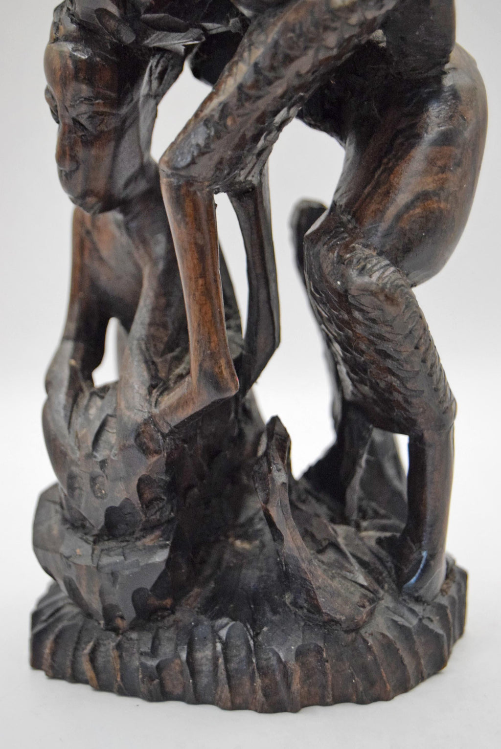 Vintage Makonde Tree of Life Sculpture | Hand Carved African Hard Wood Ujamaa