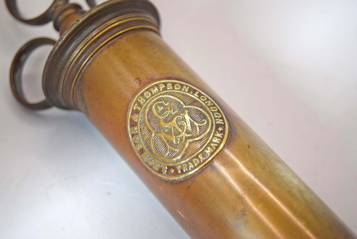 Antique Victorian Brass Syringe, S. Maw Son & Thompson London, Fully Operational (c. 1880s)