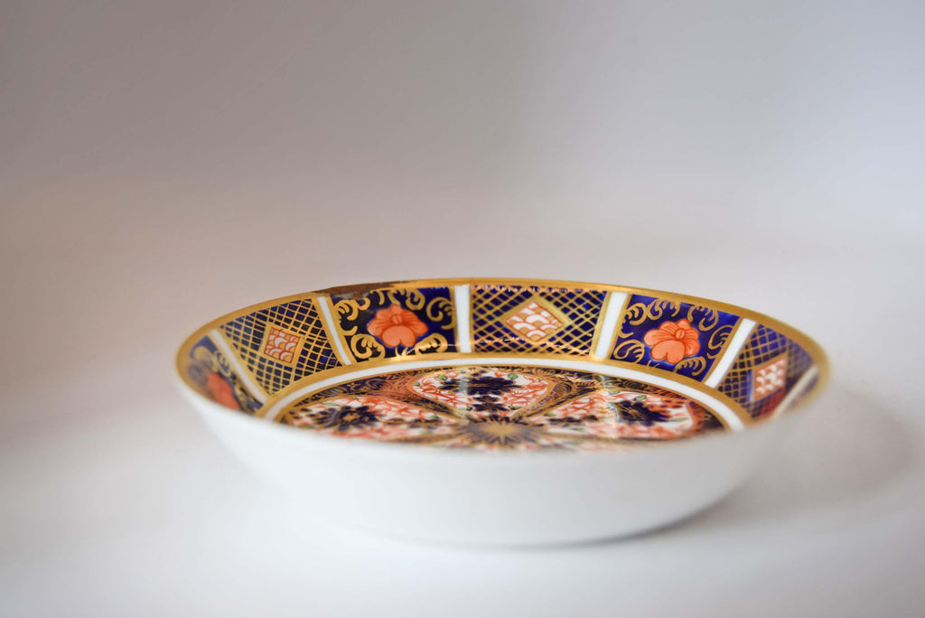 Vintage Royal Crown Derby Old Imari 1128 Pin Dish - 11cm Small Trinket Plate