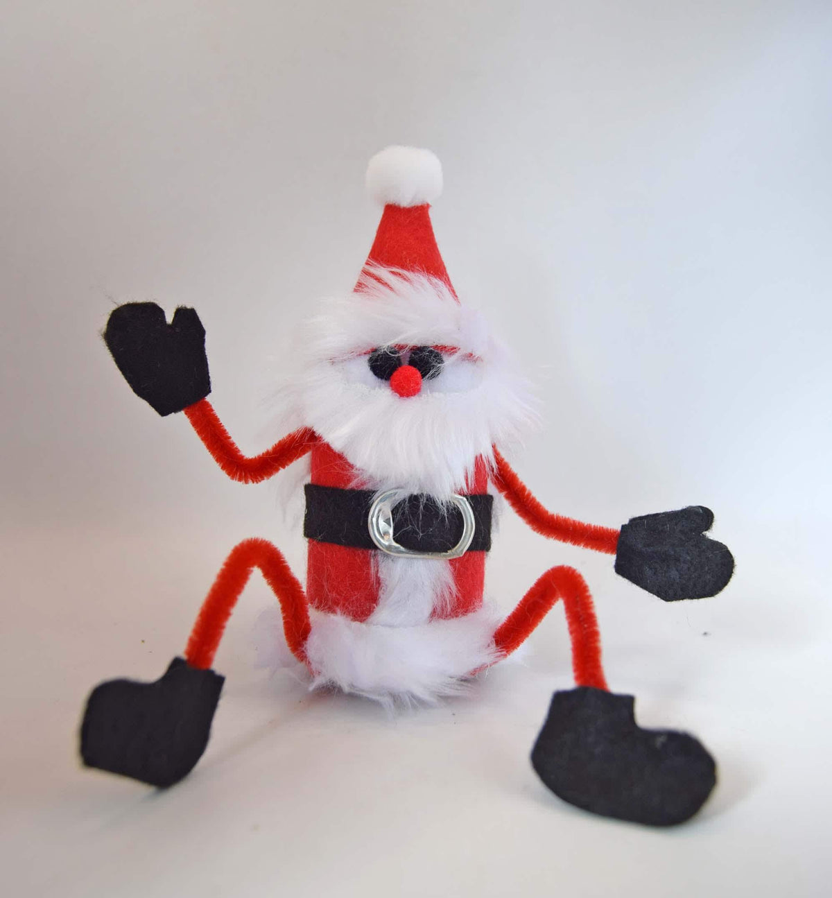 Handmade Santa Claus Place Setting; Christmas Tree Ornament; Shelf Sitter Decoration