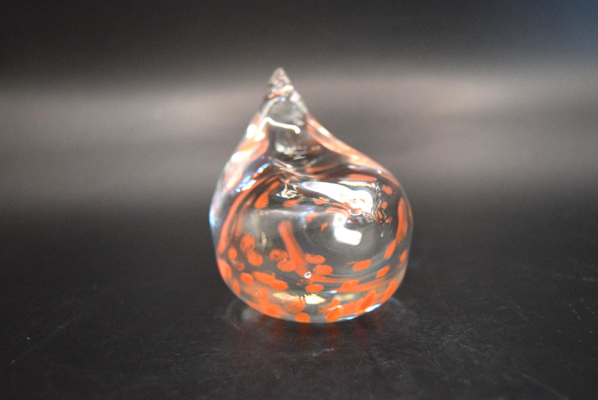 Vintage Caithness Art Glass Hen Paperweight. Handmade in Scotland c1960s