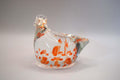 Delightful "Speckle the Hen" paperweight. Produced by the renowned Caithness Glass as part of their highly collectible "Zoo" series, this miniature figurine is a beautiful example of hand-blown craftsmanship.

The figurine features a stylized clear glass chicken body beautifully embedded with vibrant orange and red speckled mottling. Perfect for animal lovers, paperweight collectors, or country kitchen accent decor.
