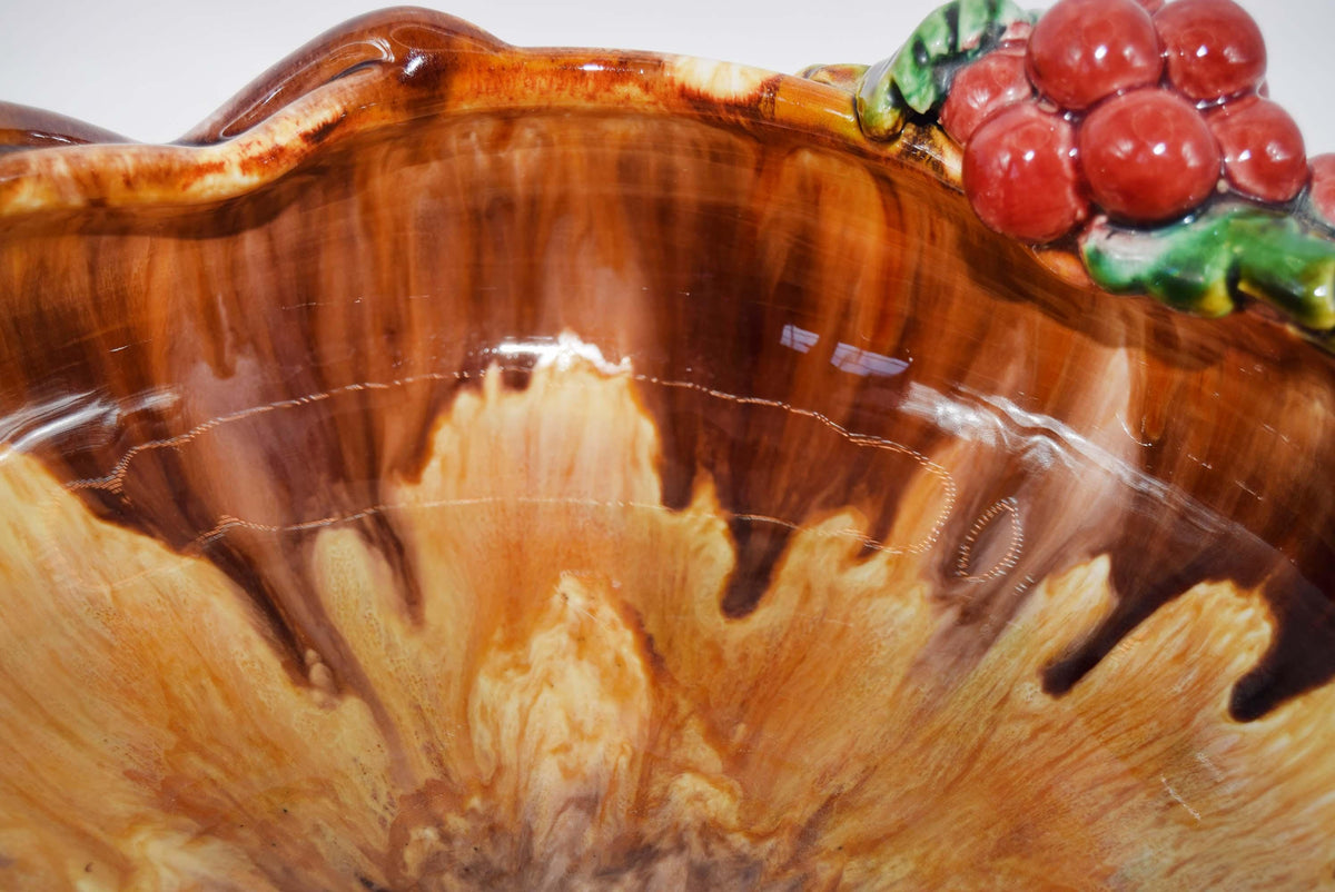 Vintage St Peter Graz Austrian Majolica Ceramic Fruit Bowl, 1950s