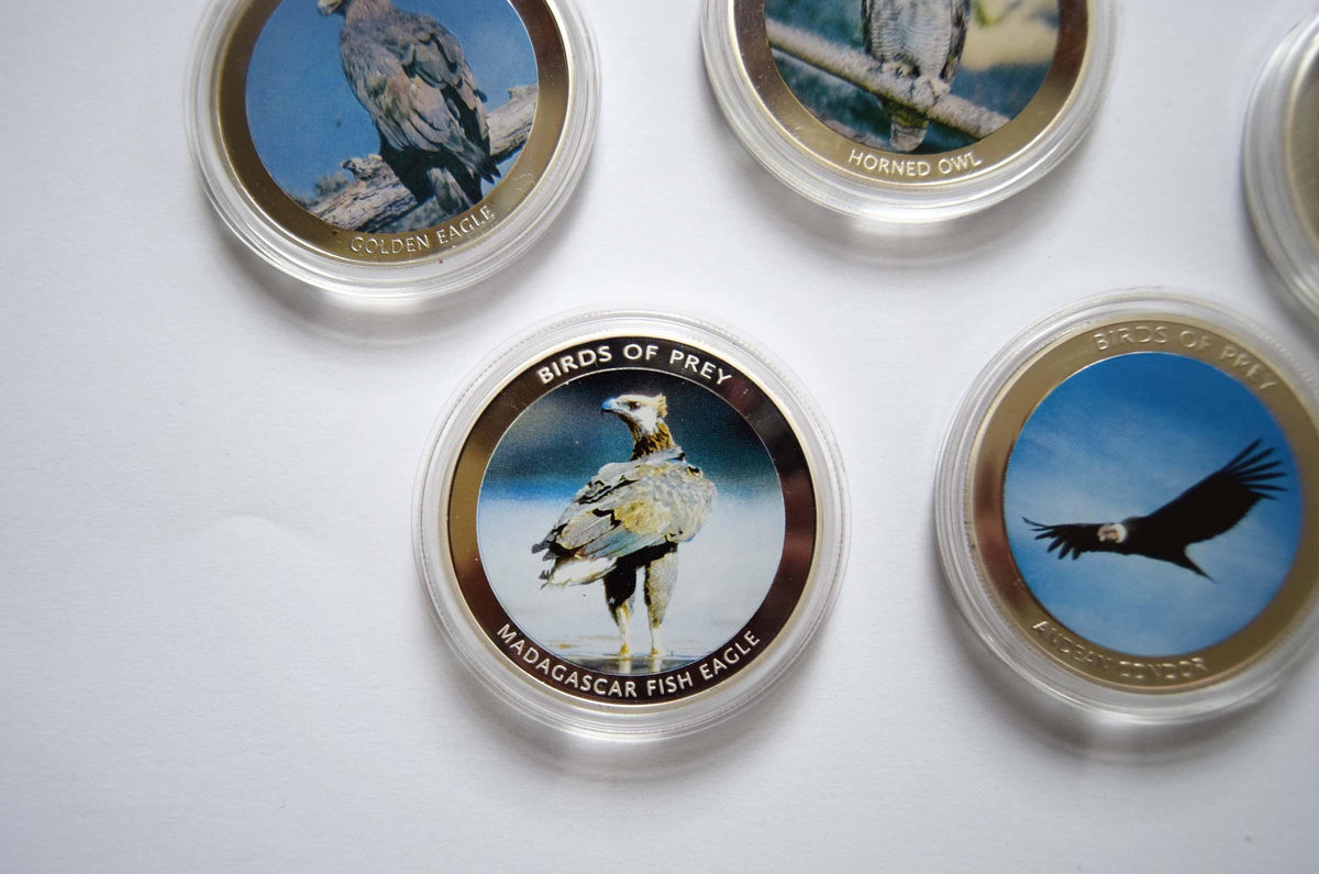 Malawi 2010 Birds of Prey 10 Kwacha Coin Set (8 Pcs) - Mint in Capsules
