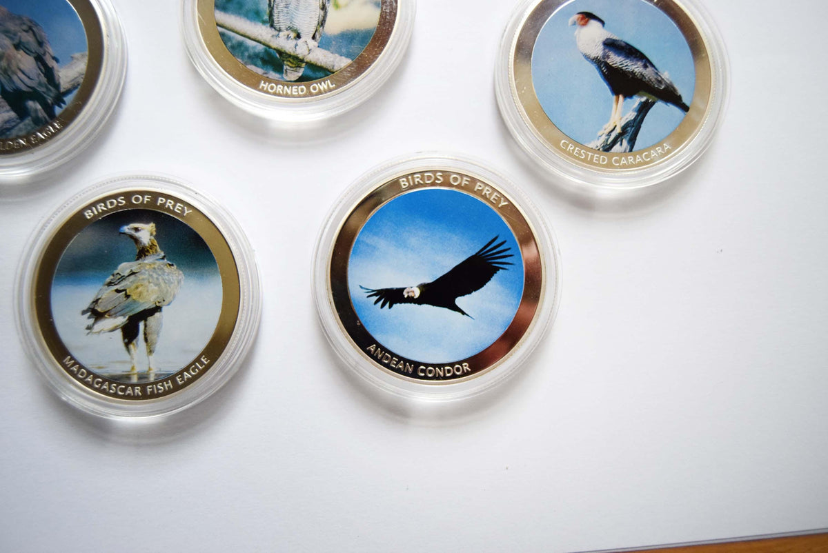 Malawi 2010 Birds of Prey 10 Kwacha Coin Set (8 Pcs) - Mint in Capsules