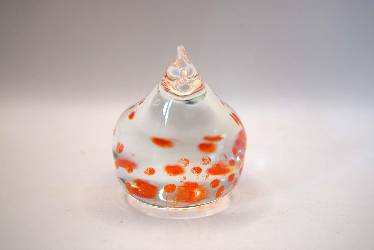 Vintage Caithness Art Glass Hen Paperweight. Handmade in Scotland c1960s