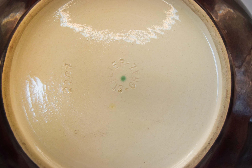 Vintage St Peter Graz Austrian Majolica Ceramic Fruit Bowl, 1950s