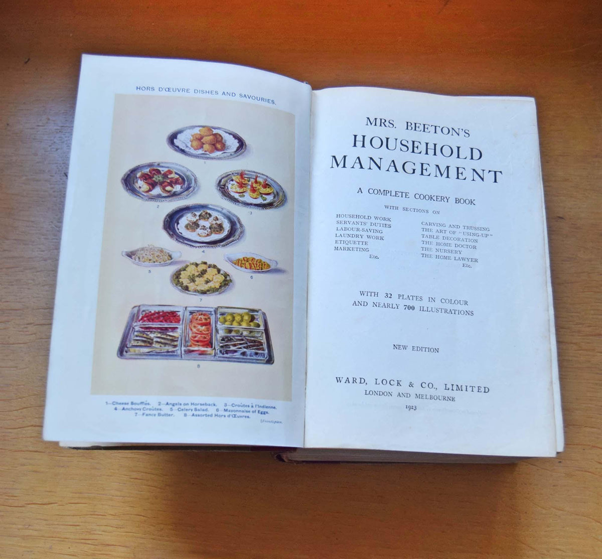 Antique 1923 Mrs Beetons Household Management Book Ward Lock & Co Cookery