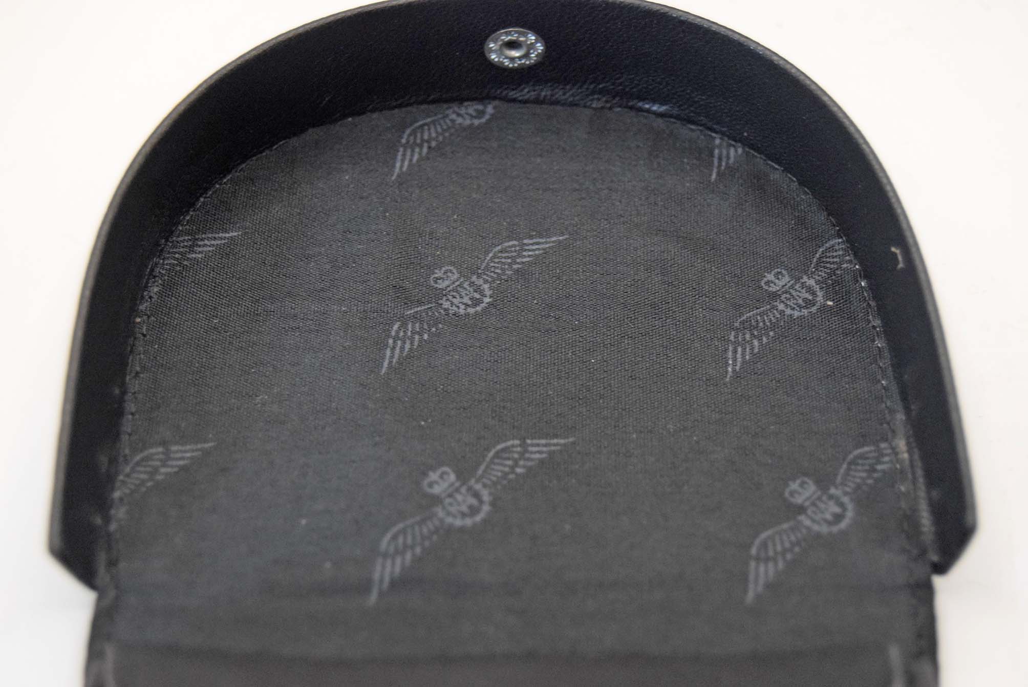 RAF Leather Coin Purse Gift Boxed, Royal Air Force Pilot Wings Embossed Leather
